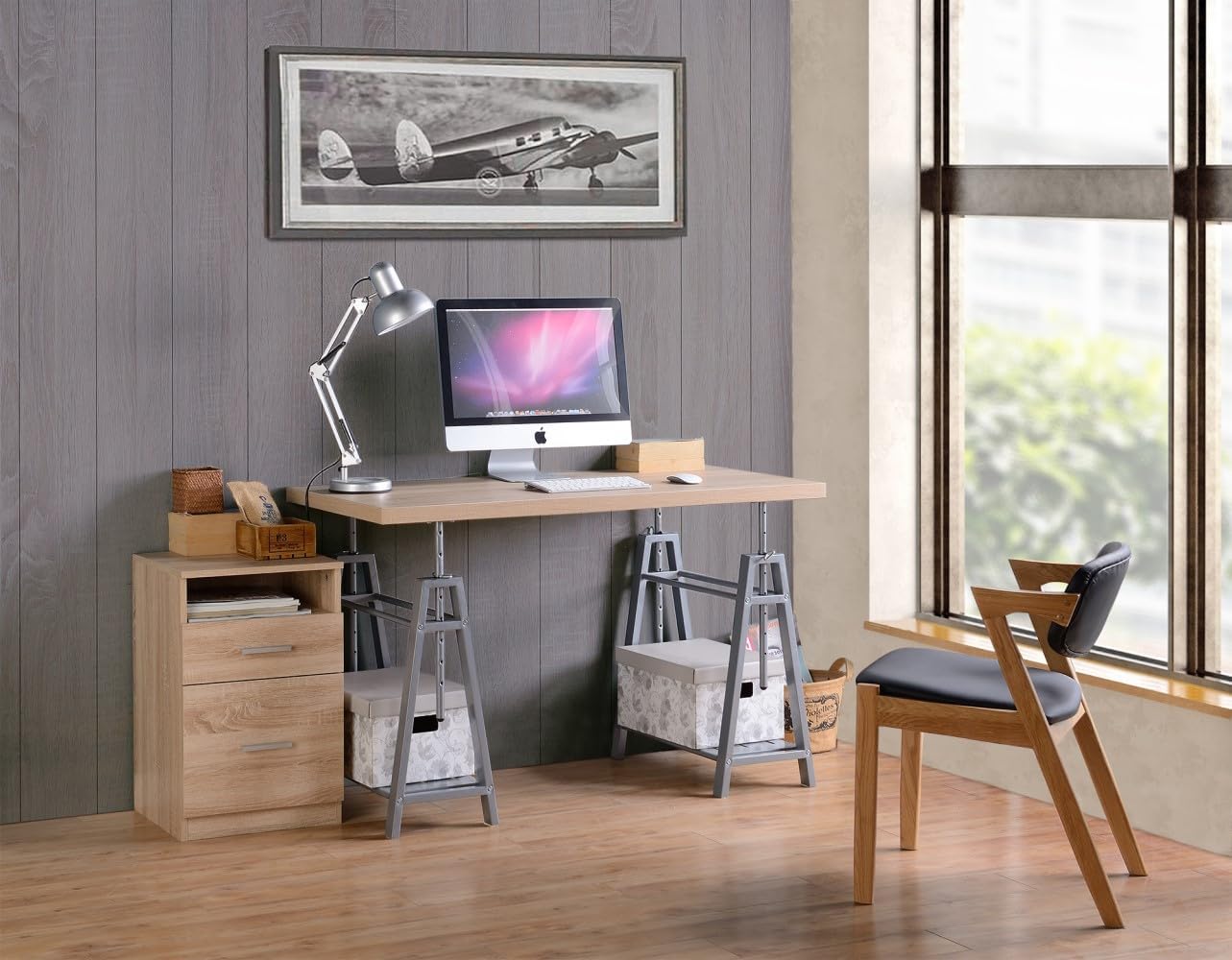 American Furniture Classics Kyndall Laine Select Model KYLN22 Variable Height Desk with Metal Base