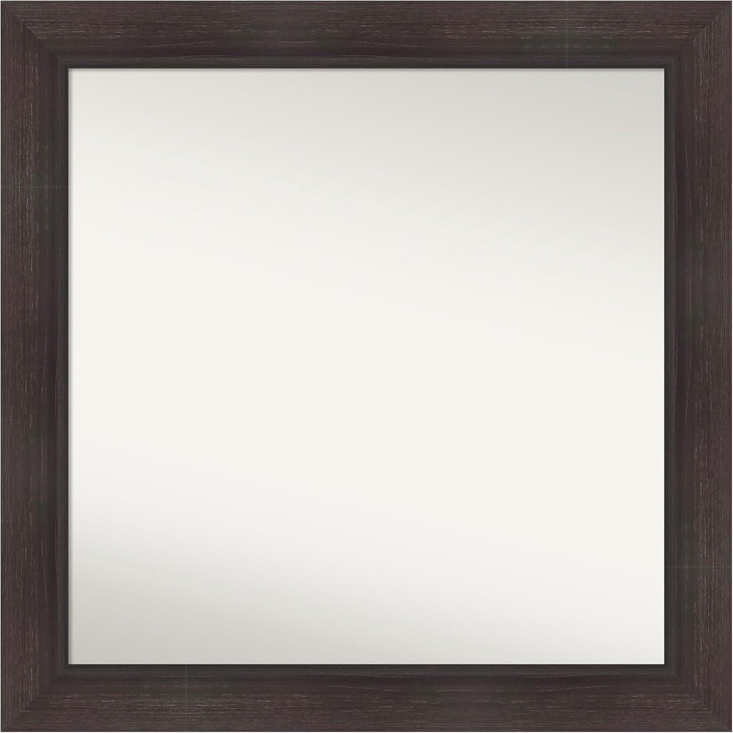 Amanti Art Brown Bathroom Mirror for Over Sink, 32x32 Sloped Espresso Square Vanity Mirror, Large Modern Contemporary Frame, Hangs Horizonally and Vertically, Bathroom Wall Decor, Non-Beveled Edge