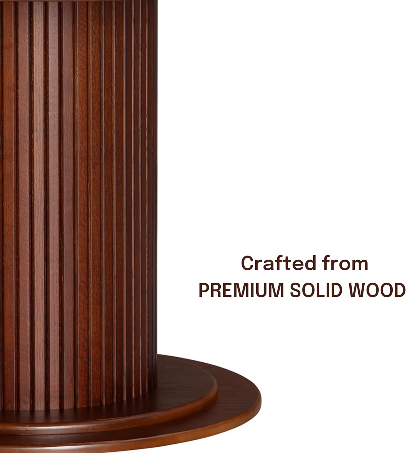 NTC Summit 47 Inch Modern Design, Round Dinner Table for Dining Room, Living Room Furniture, Effortless Assembly, Dark Walnut