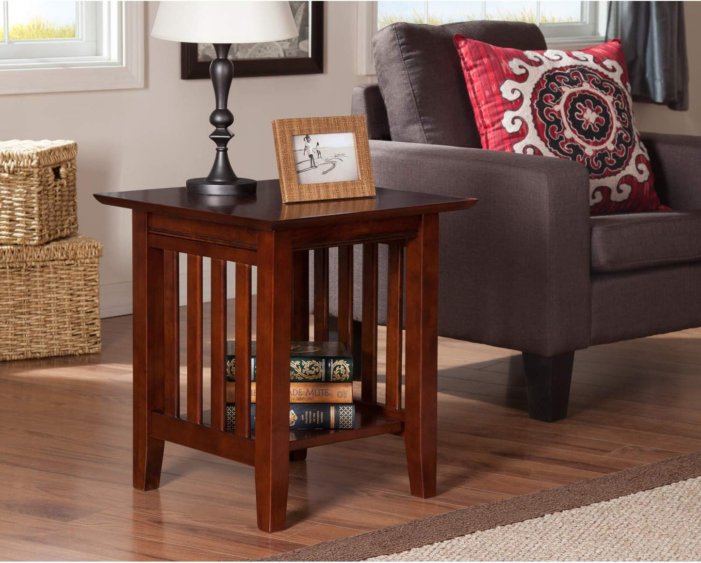 AFI, Mission End Table, Walnut