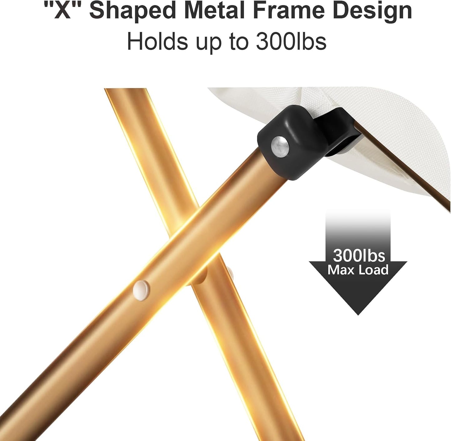 Comfy Saucer Chair for Adults, Foldable Living Room Chairs, Soft Faux Fur Lounge Chair for Bedroom, Reading Chairs, X-Large (Ottoman-White)