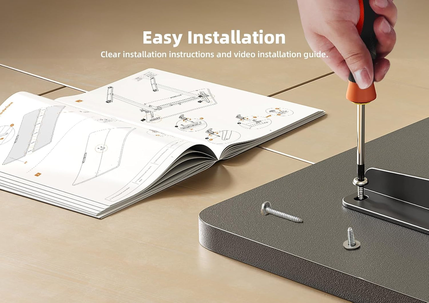 YDN Standing Desk with Drawers, 55 x 24 Inch Adjustable Height Stand Up Desk, Sit Stand Computer Desk for Home Office, Black