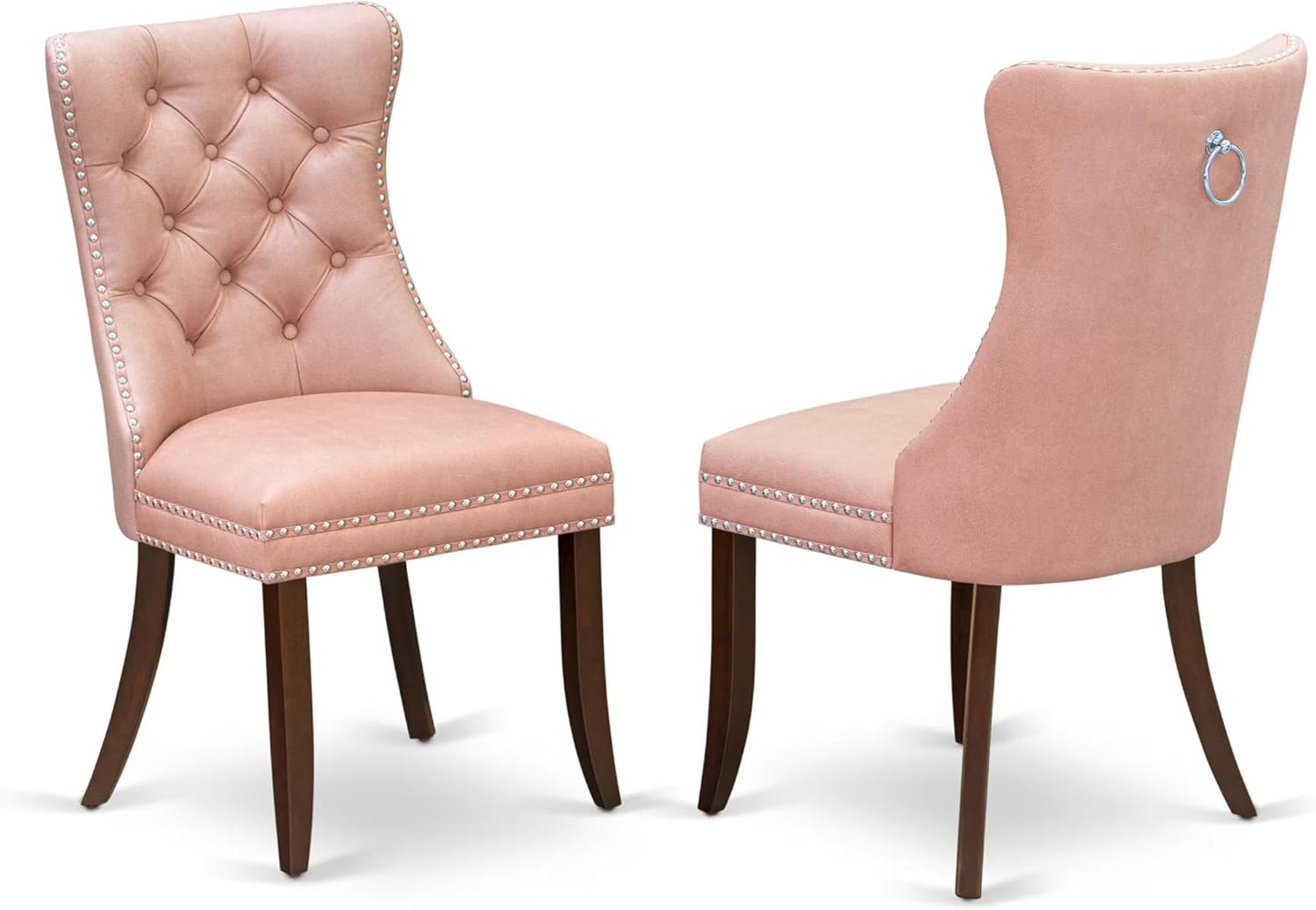 East West Furniture DODA9-MAH-23 9 Piece Kitchen Table Set Includes a Rectangle Dining Table with Butterfly Leaf and 8 Polyester Fabric Upholstered Chairs, 42x78 Inch, Mahogany