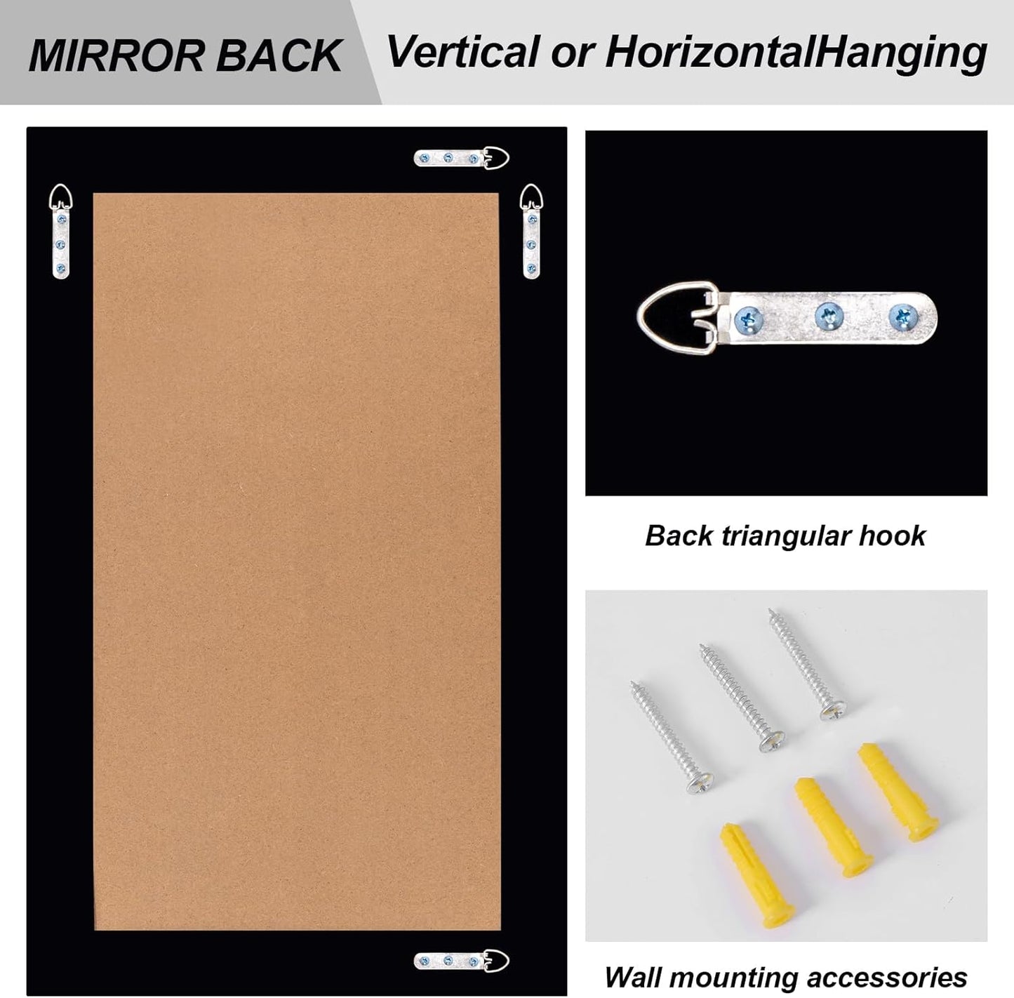 35" x 23" Large Antique Mirror, Gold Vintage Wall Mirror with Baroque Wood Frame for Elegant Victorian Living Room, Ornate Entryway Over Console