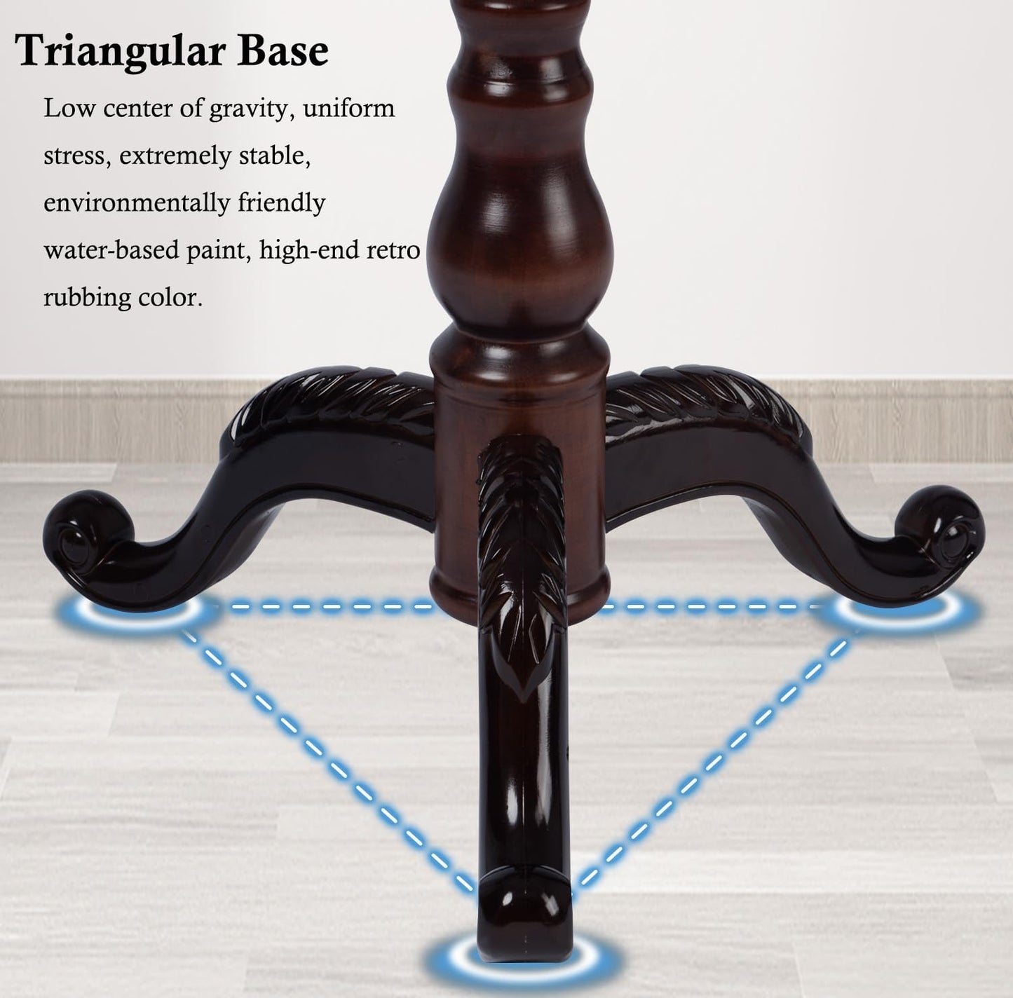 Coat Rack Stand, Solid Wooden Coat Tree with 11 Hooks, Heavy Duty Coat Rack Freestanding with Sturdy Round Base, Natural Birch Wood Coat Hanger Stand for Entryway Bedroom (triangles)