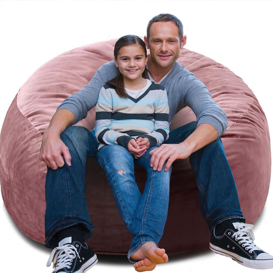 Bean Bag Chairs, Memory Foam Stuffing Bean Bag Chair for Adults/Teens/Kids with Removable Zipperd Cover, High-Rebound Memory Foam Lazy Sofa Furniture for Living Room Bedroom College Dorm