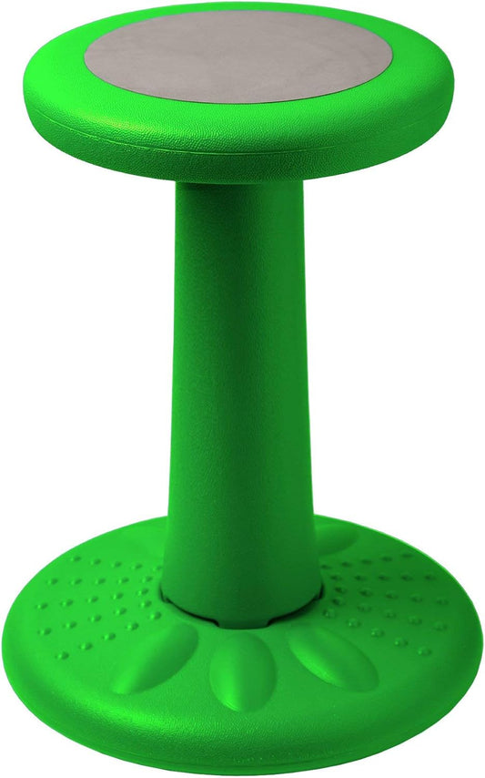 ActiveChairs Kids Wobble Stool, Flexible Elementary Classroom Seating, Improves Focus, Posture and Helps ADHD/ADD, Sensory Chair, Active Fidget Chairs, Pre-Teen 17.75" Chair, Ages 7-12, Green