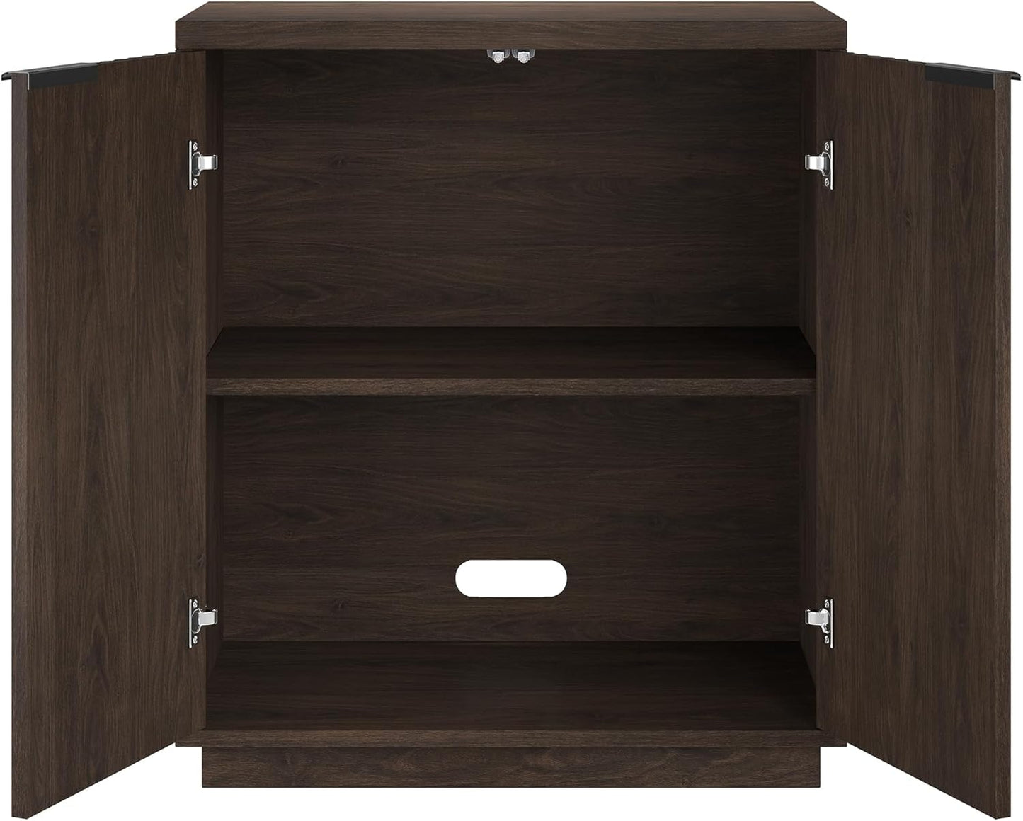 Henn&Hart 28" Wide Rectangular Accent Cabinet in Alder Brown, for Home, Living Room, Bedroom, Entertainment Room, Office