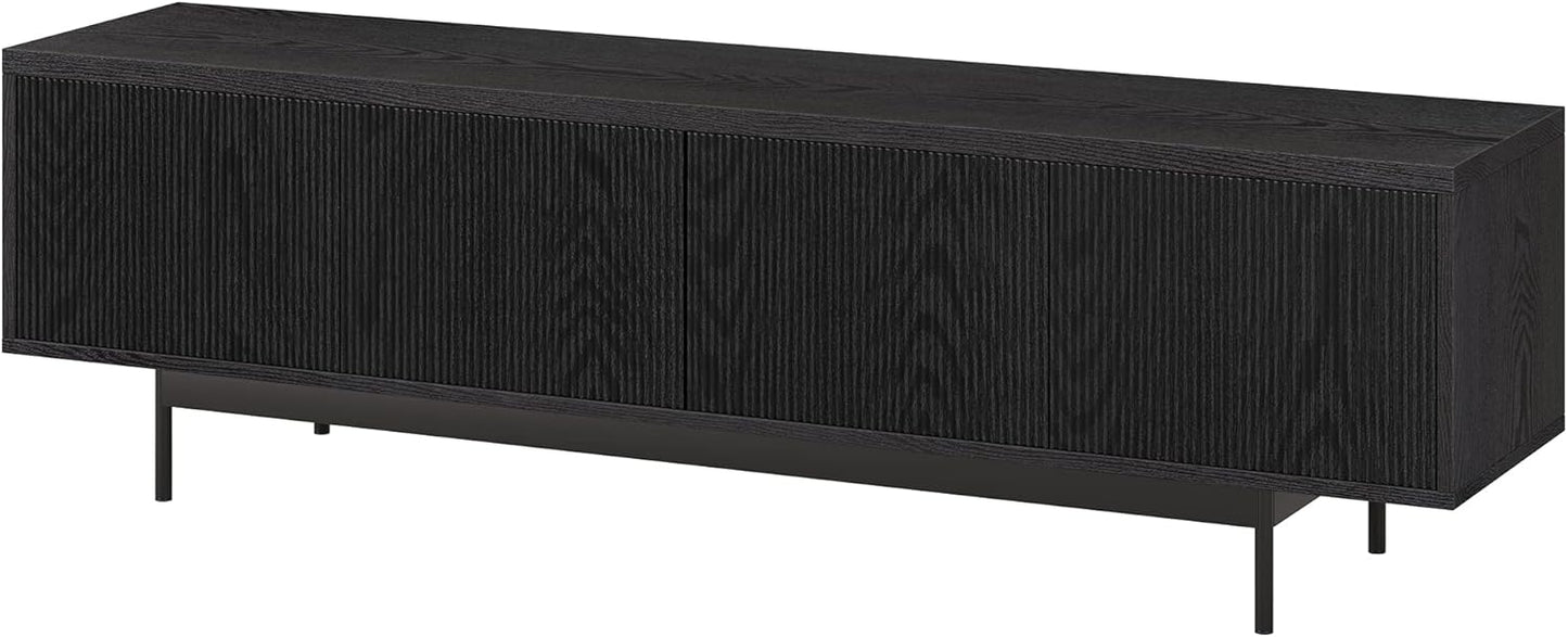 Henn&Hart Whitman, 70'' Rectangular TV Stand, Black Grain