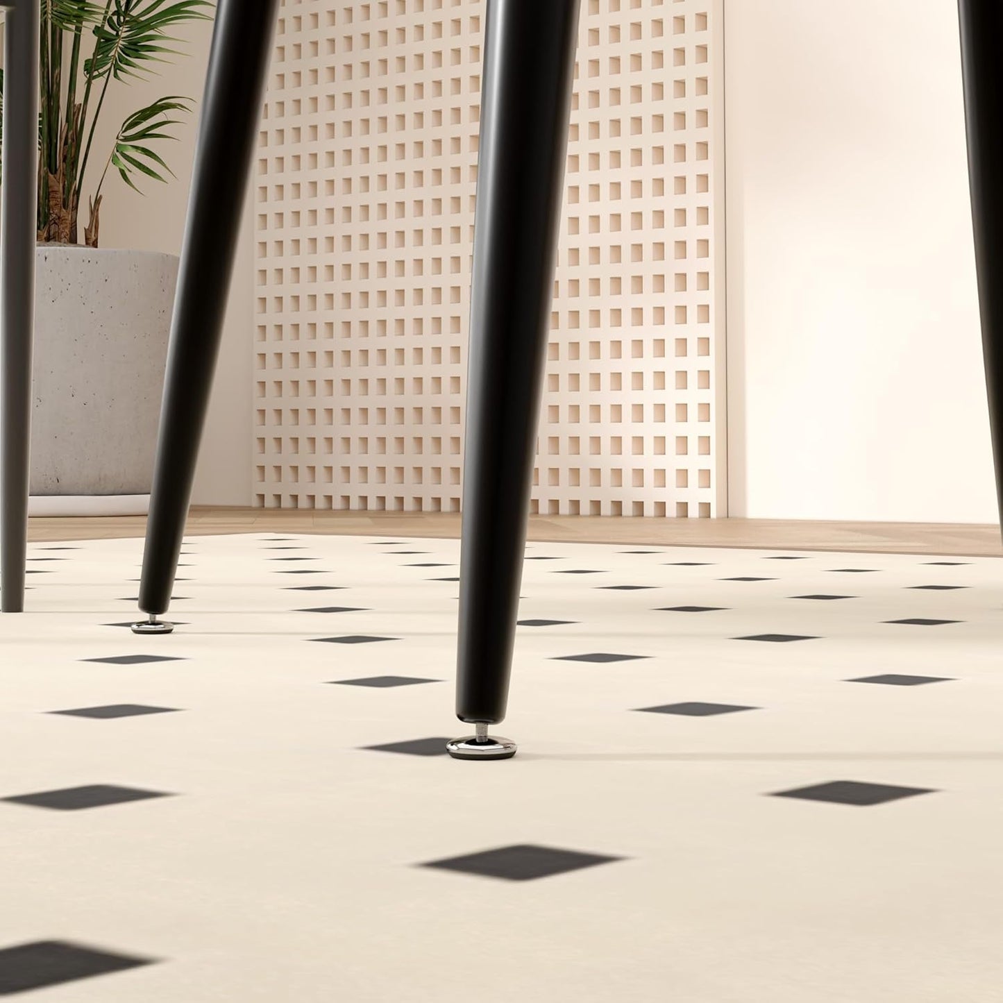 Tempered Glass Dining Table 32 Inch Round Kitchen Table with Black Metal Legs Modern Dinner Table for Dining Room Kitchen Small Space