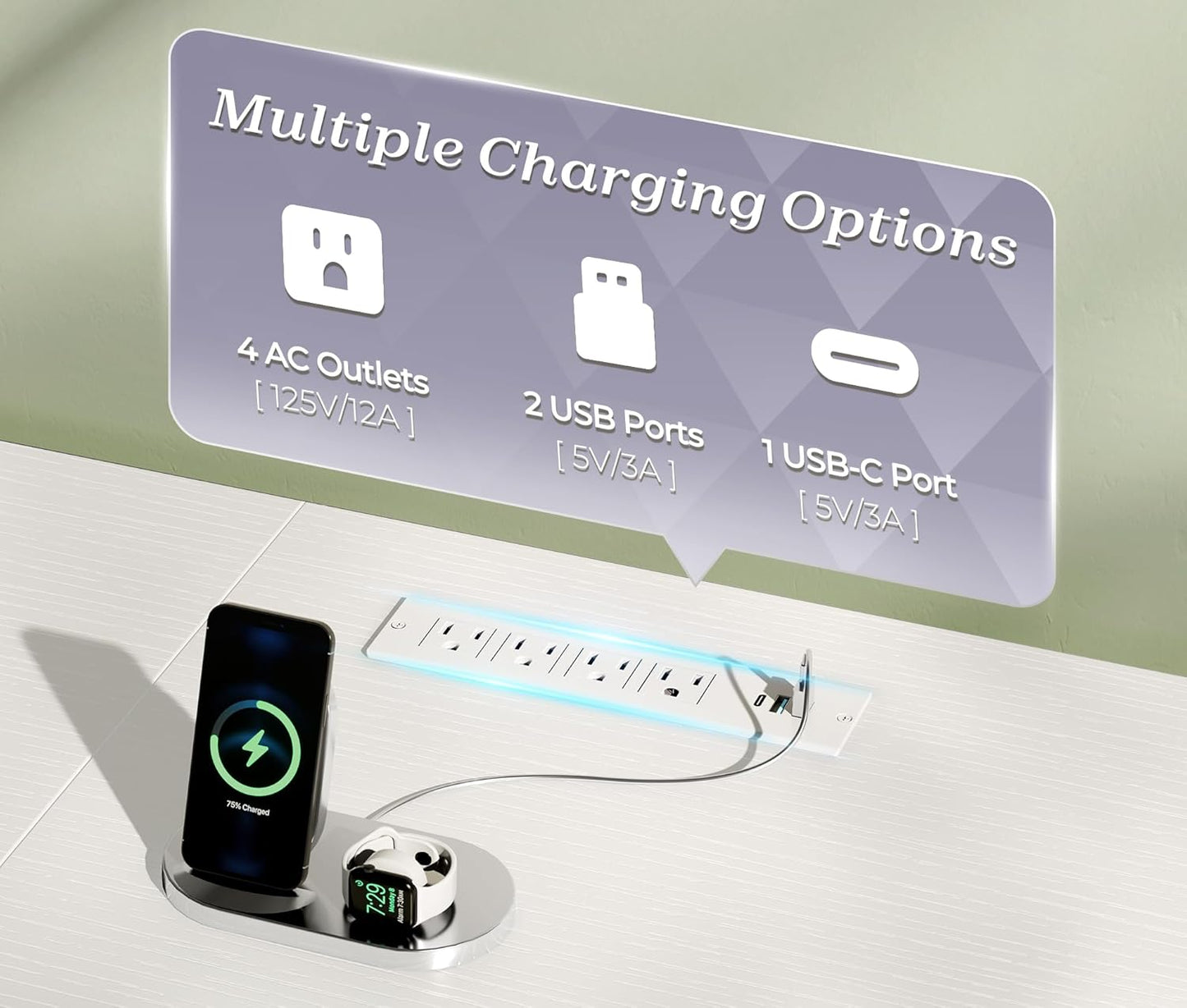 Huuger 63 Inch Dresser TV Stand with LED Lights, Power Outlets and USB-C Port, 12 Fabric Drawer Dresser for Bedroom, Wide Entertainment Center for 65, 70 Inch TV, Media Console, Open Shelf, White