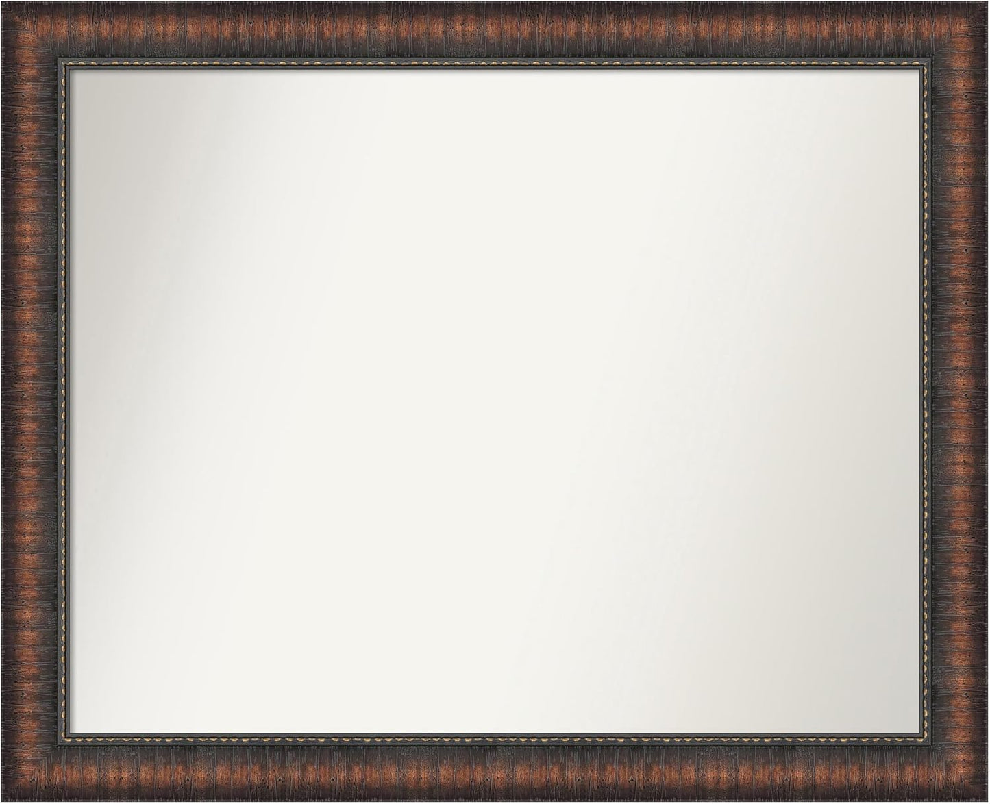 Amanti Art White Bathroom Mirror for Over Sink, 25x31 Cabinet White Narrow Rectangle Vanity Mirror, Large Modern Frame, Hangs Horizonally and Vertically, Bathroom Wall Decor, Non-Beveled Edge