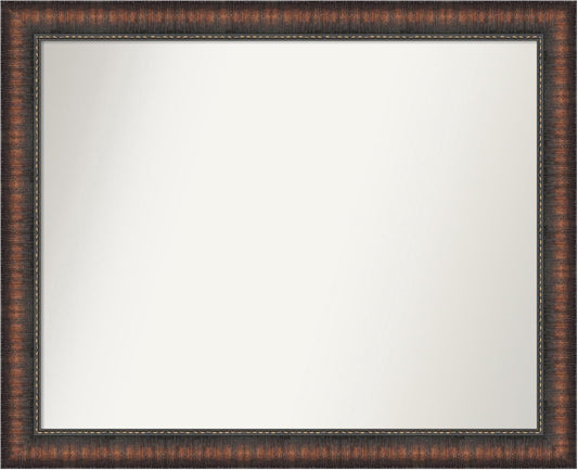 Amanti Art White Bathroom Mirror for Over Sink, 25x31 Cabinet White Narrow Rectangle Vanity Mirror, Large Modern Frame, Hangs Horizonally and Vertically, Bathroom Wall Decor, Non-Beveled Edge