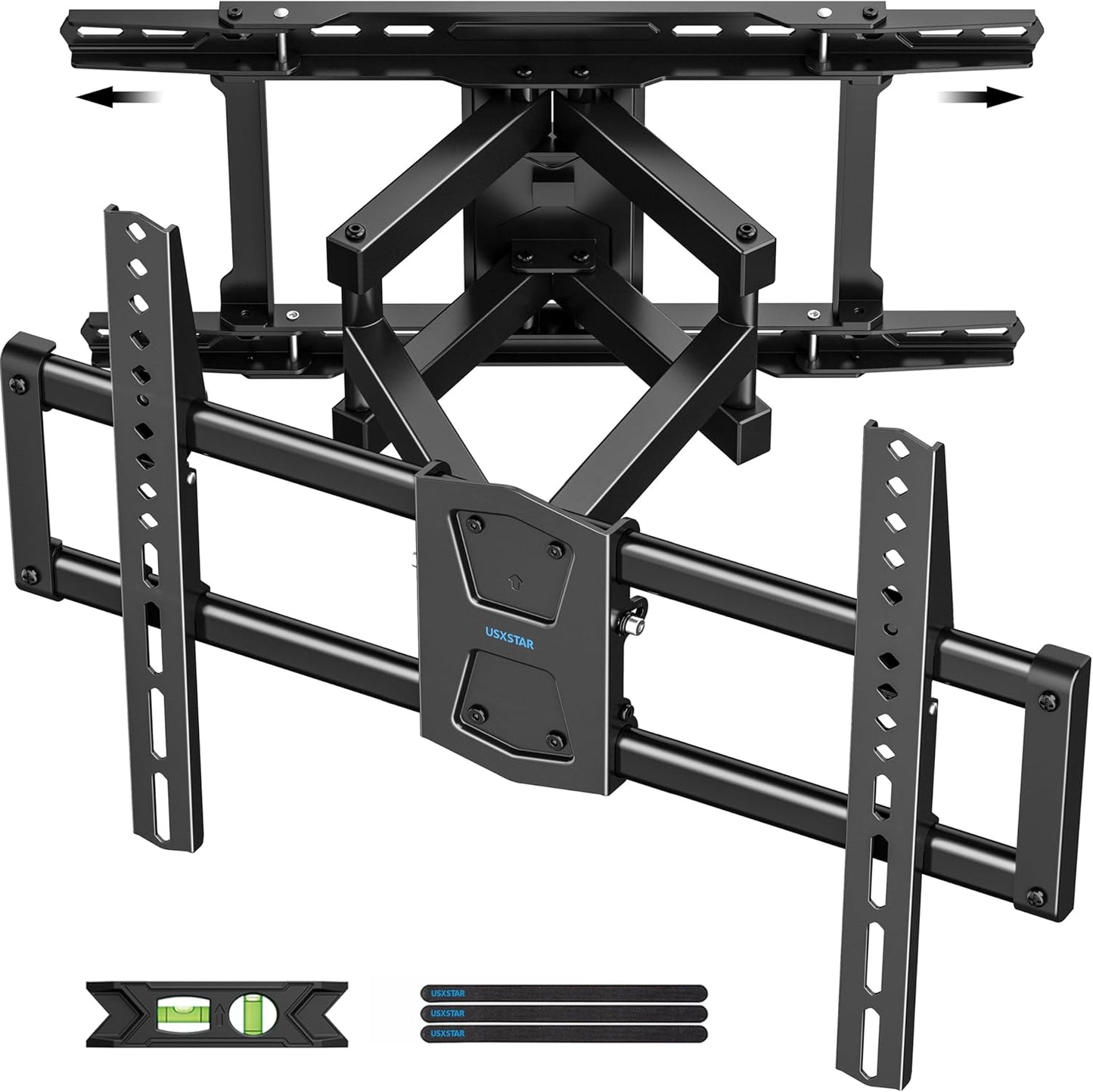 Full Motion TV Wall Mount 24 inch Studs for Most 42-86 Inch TVs, Adjustable TV Wall Mount Swivel and Tilt, Loading 110 LBS, Max VESA 600x400mm, Fits 16", 18", 24" Studs