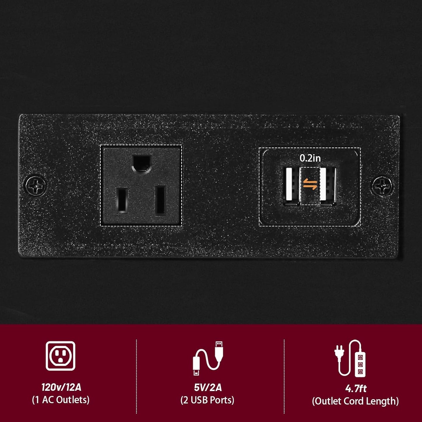 Side Table Set of 2,Side Table with Charging Station and Drawer, Narrow End Table with USB Ports and Outlets for Small Space, Living Room, Bedroom and Office, with 4 Wheels