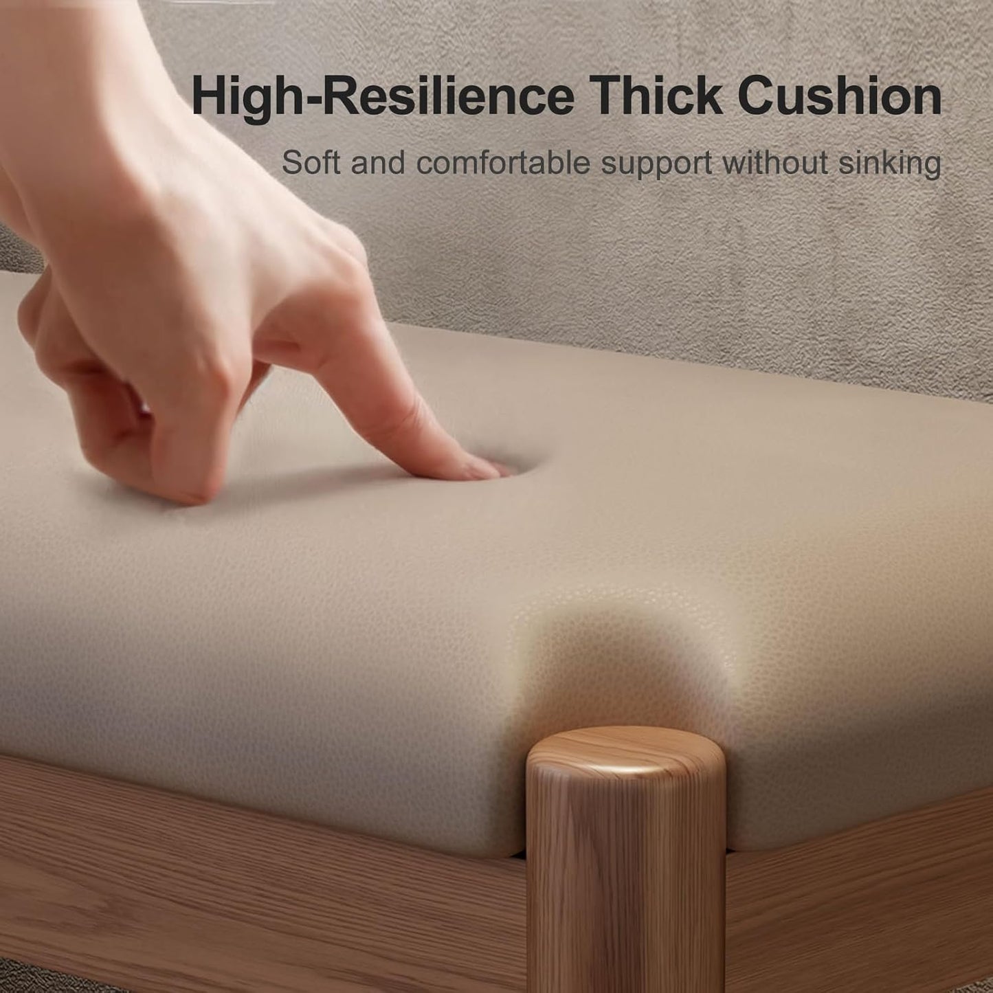 Shoe Bench Entryway with Cushion, Solid Wood Bench with Shoe Storage, 2-Tier Shoe Rack Bench for Entryway,Hallway (Gray)