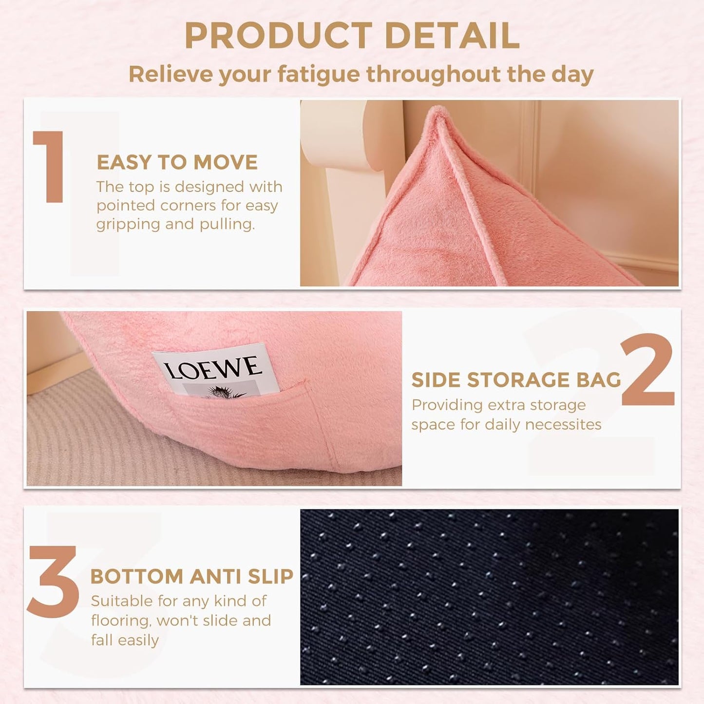 BYBYME Bean Bag Chairs Sherpa Lazy Sofa, Giant Beanbag Chairs for Adults, Teenagers with Stuffed High Density Foam Filling, Comfy Chair for Living Room, Bedroom