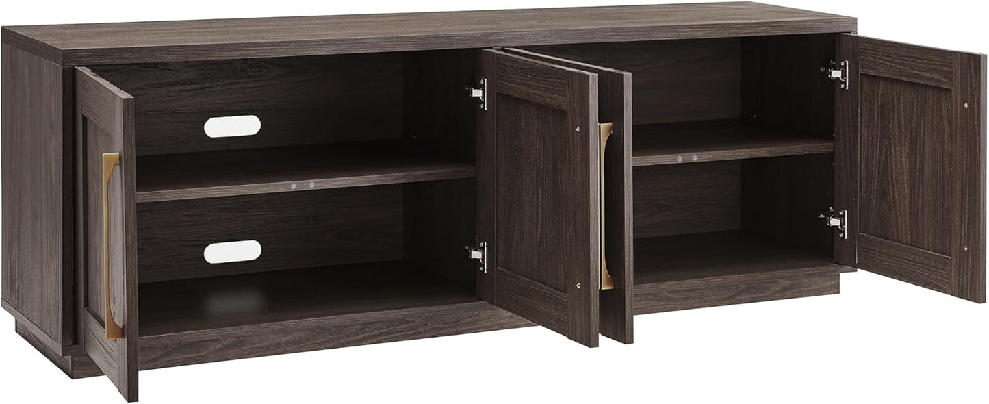 Henn&Hart Tillman Rectangular TV Stand for TV's up to 80" in Alder Brown