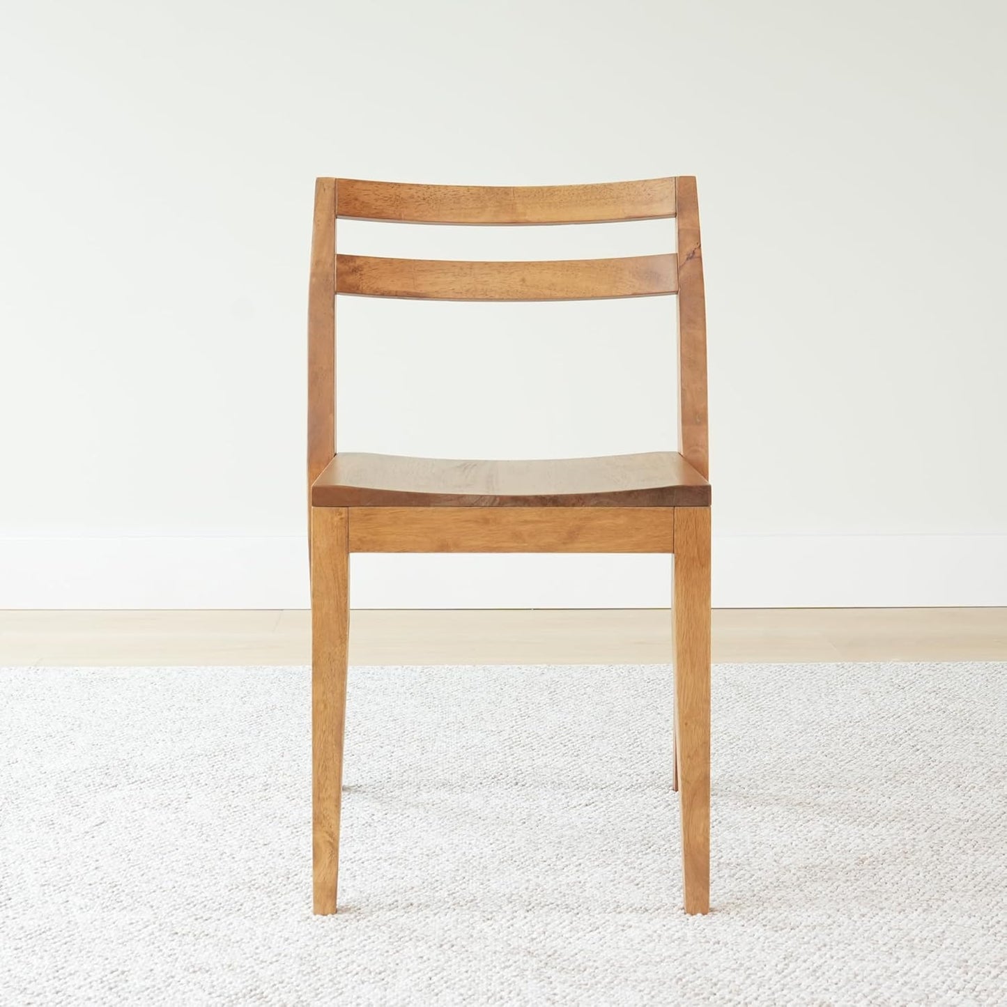 Grain & Grove Davie Dining Room Chairs Set of 4, Solid Wood Modern Kitchen Chair for Living Room, Kitchen, Pecan