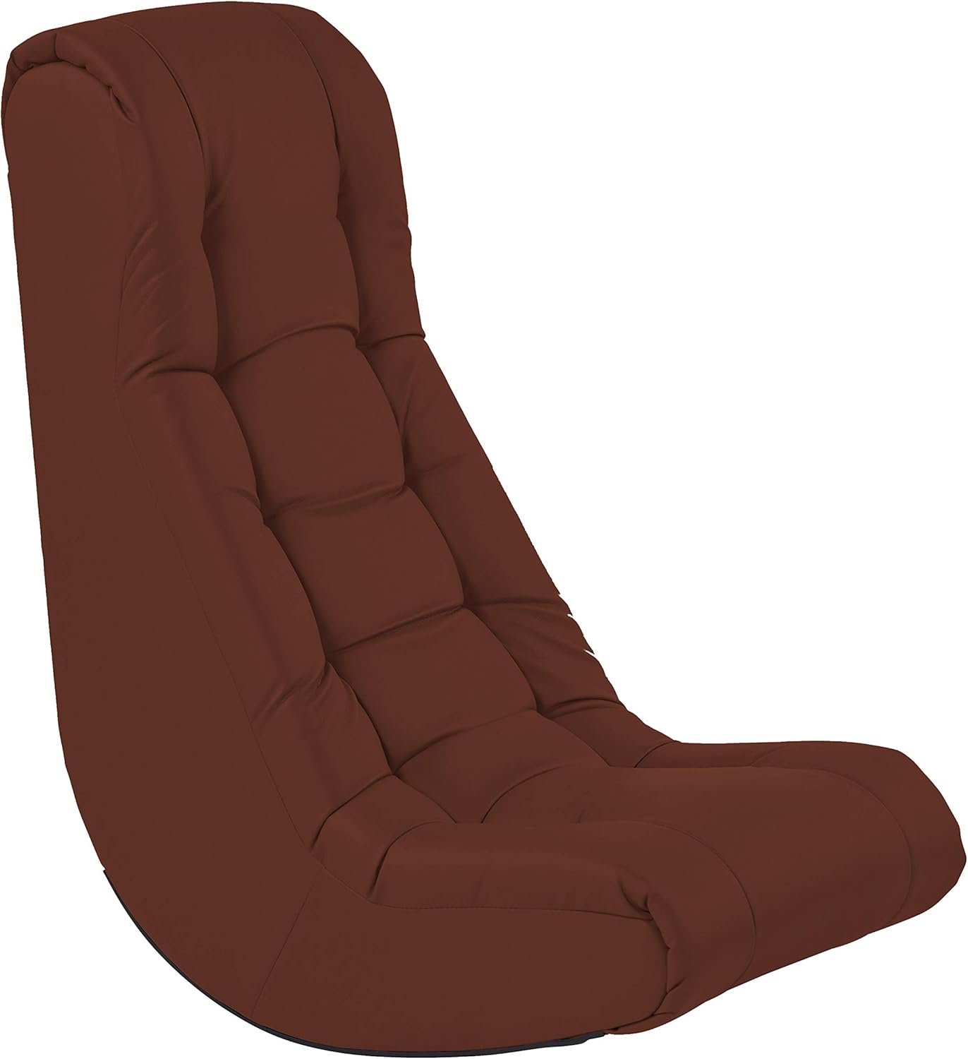 Factory Direct Partners Soft Tufted Floor Rocker - Cushioned Ground Chair for Kids Teens and Adults - Great for Reading, Gaming, Meditating, TV - Burgundy, 10488-BY