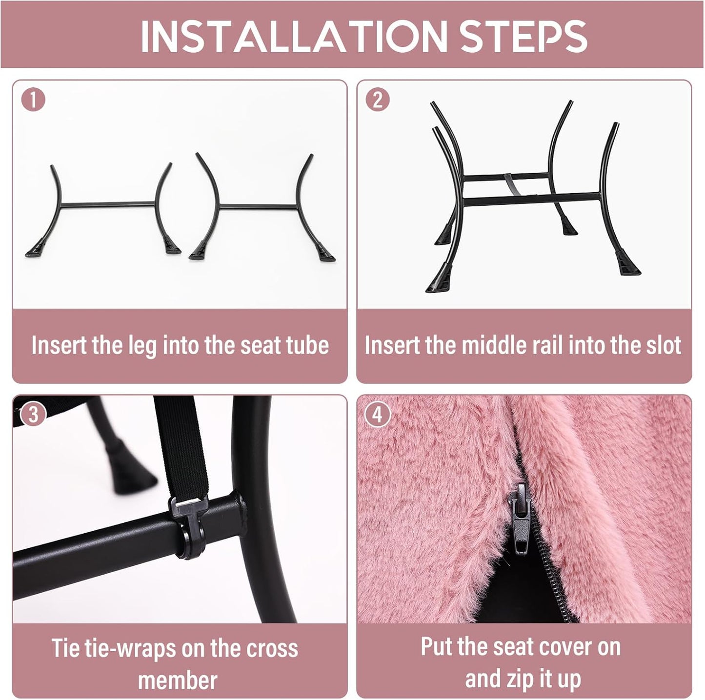 Lazy Chair with Folding Ottoman, Modern Accent Lounge Armchair with Armrests and a Side Pocket & Foldable Footstool, Leisure Reading Chair for Living Room, Bedroom & Dorm, Plush Dark Pink