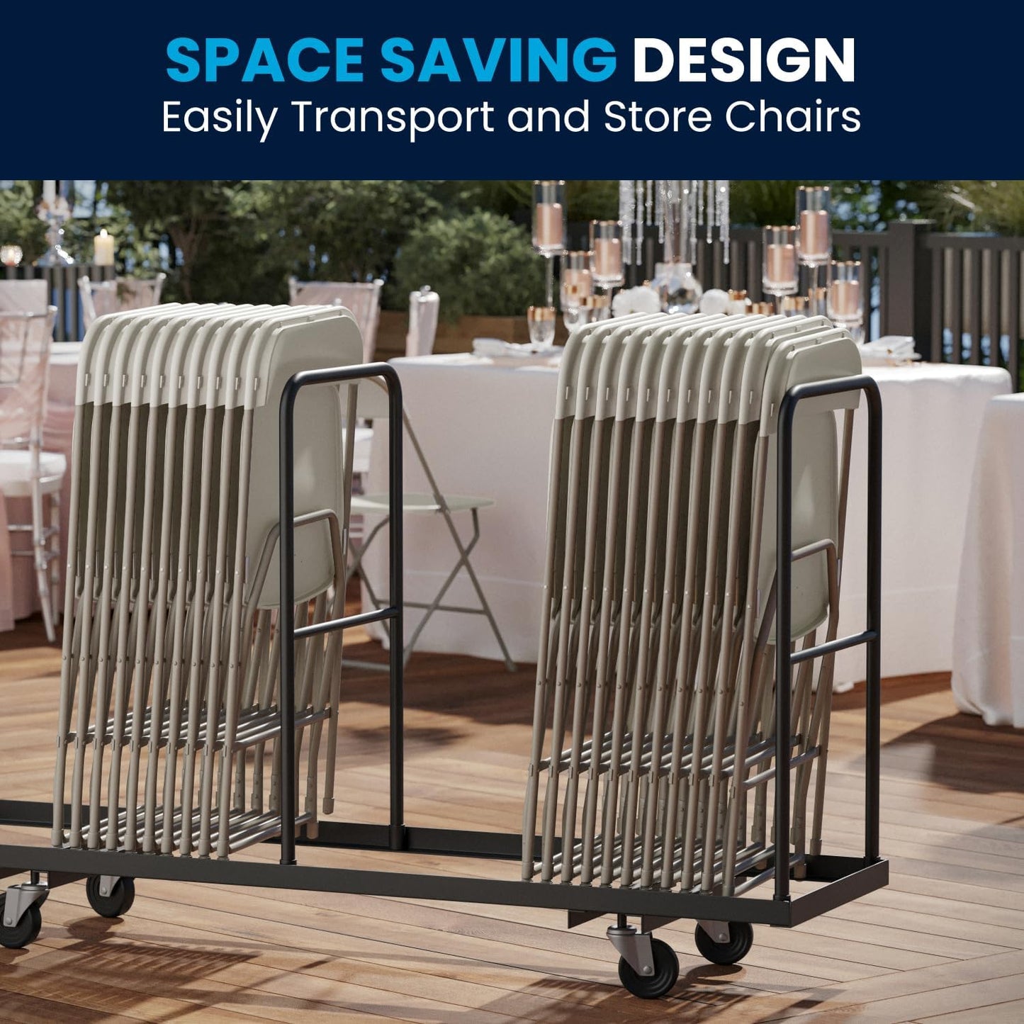 Flash Furniture Hercules Series Plastic Folding Chairs for Parties and Weddings, Stackable Commercial Event Seats, Set of 10, Beige