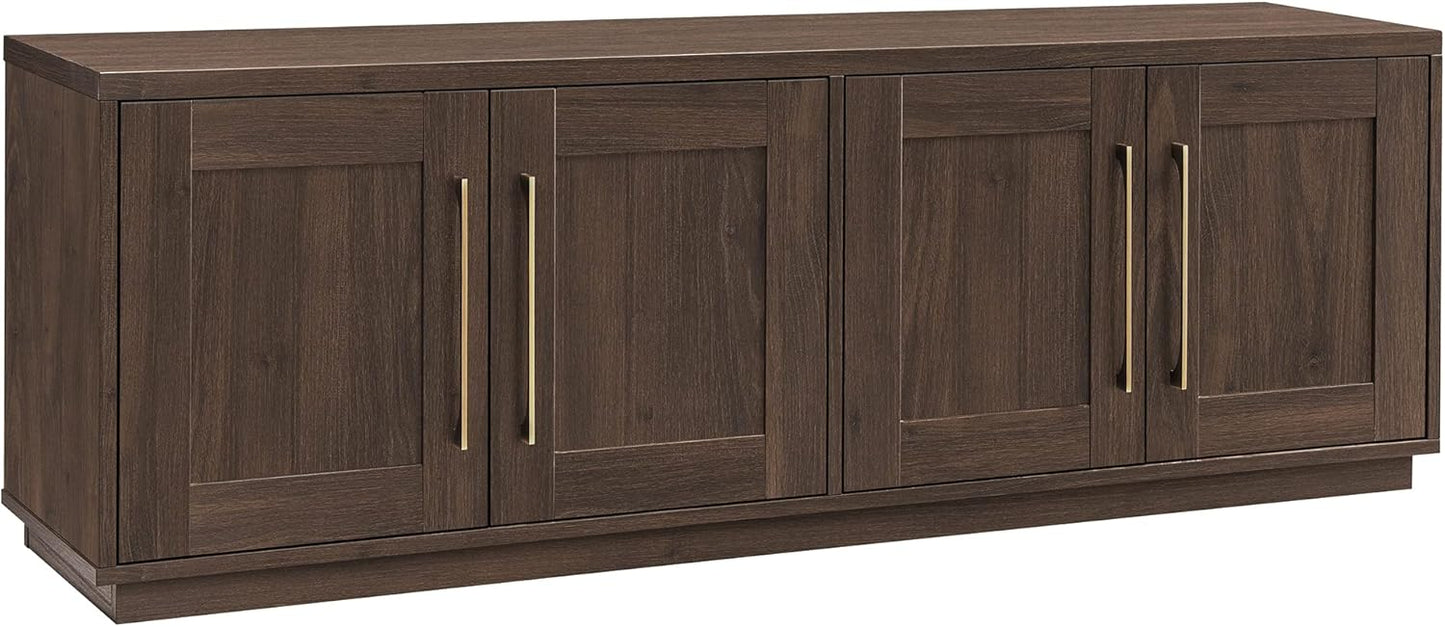 Henn&Hart Tillman Rectangular TV Stand for TV's up to 80" in Alder Brown