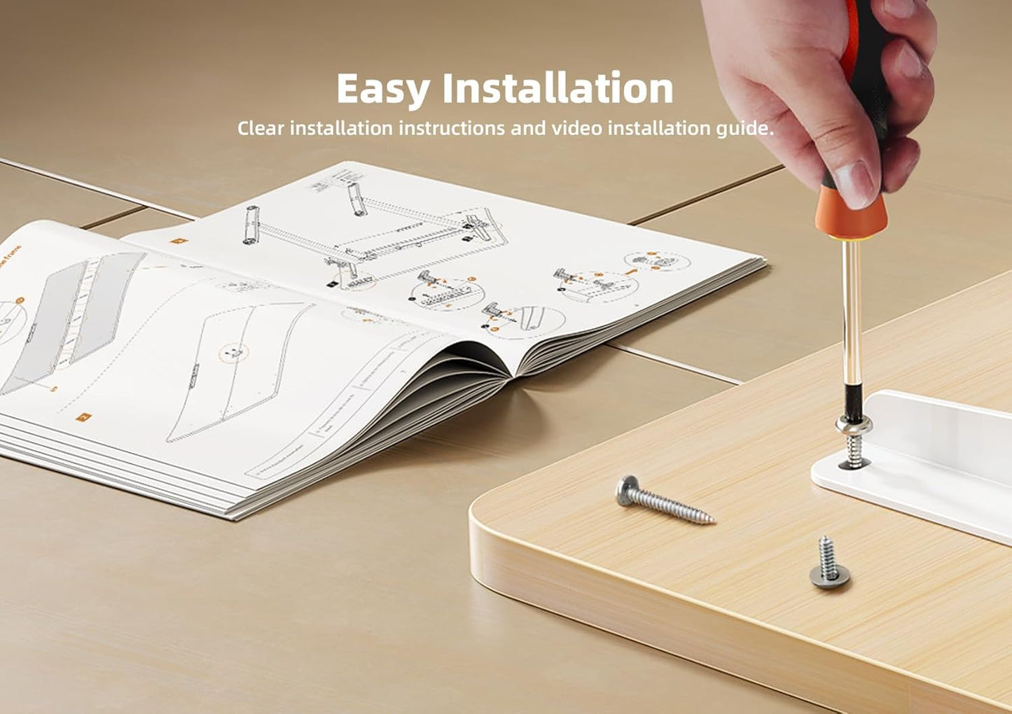 YDN Standing Desk with Drawers, Height Adjustable Desk 55 x 24 Inch, Electric Sit Stand Home Office, Natural