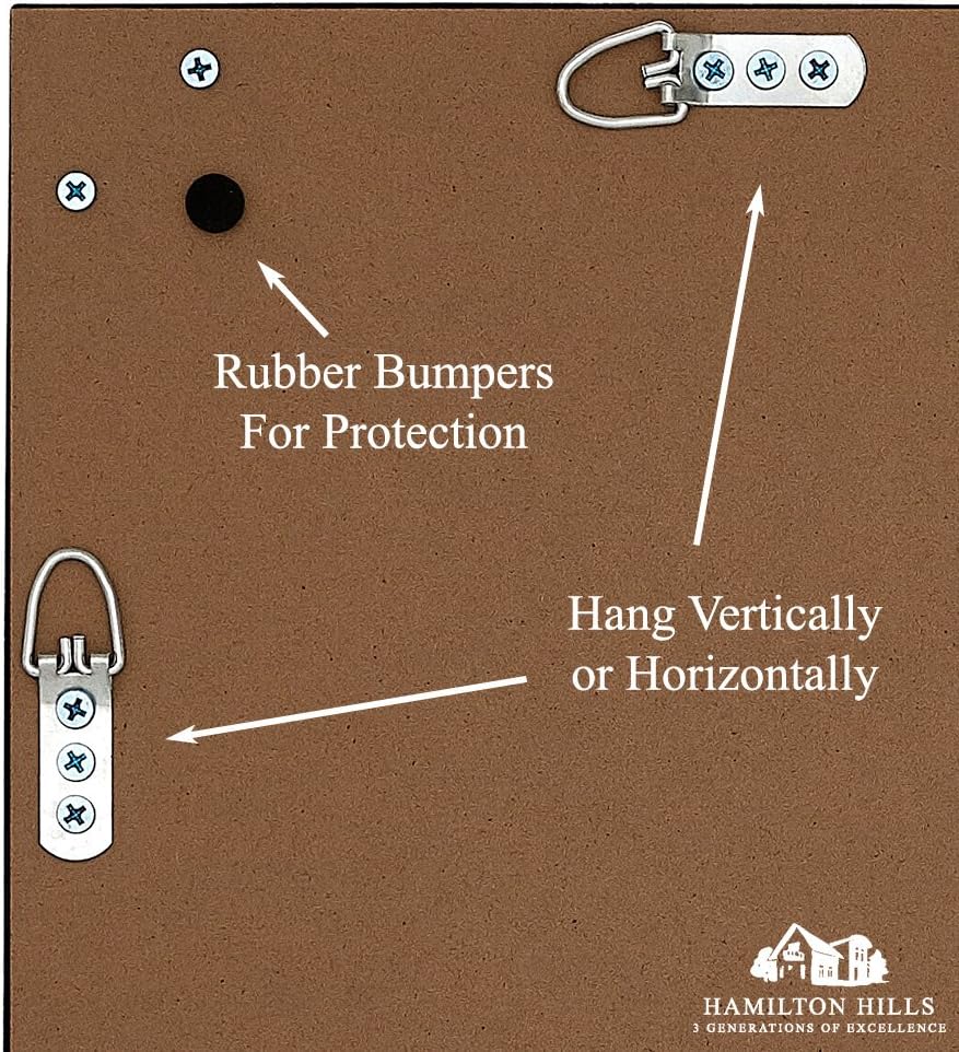 Hamilton Hills 30x40 inch Bathroom Mirror Cabinet - Large Rectangular Wall-Mounted Mirrors for Bathroom - 1/2 inch Floating Frame Vanity Mirror with Nickel Glass - Hangs Horizontal or Vertical