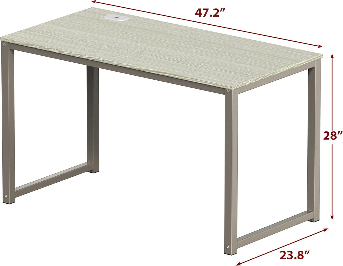SHW 48-Inch Commercial-Grade Office Computer Desk, Maple
