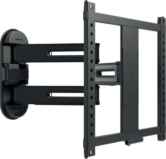 SANUS Height Adjustable Full Motion TV Wall Mount for 32” to 65” TVs – Raise or Lower TV 3” After Install – Maximizes Compatibility with Your Setup – 3 Step DIY w/Smooth Extension, Tilt & Swivel