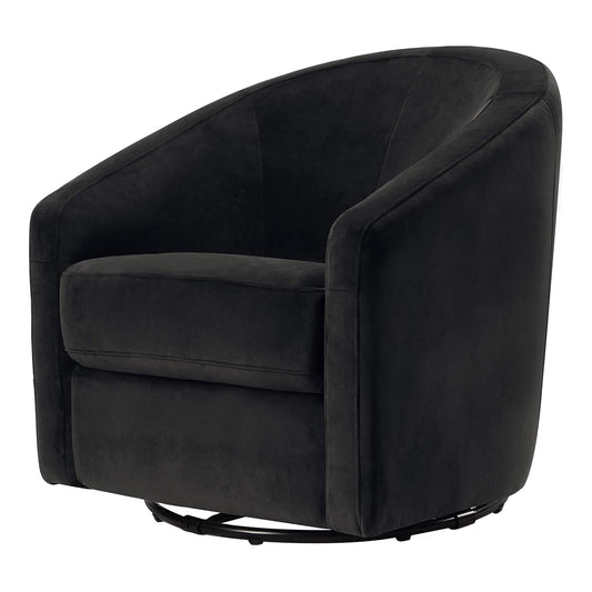 babyletto Madison Swivel Glider in Black Velvet, Greenguard Gold and CertiPUR-US Certified, 61.6 lb