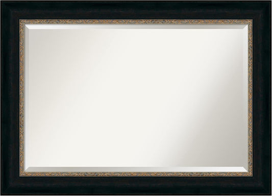 Amanti Art Bronze Bathroom Mirror for Over Sink, 31x43 Paragon Bronze Rectangle Vanity Mirror, Large Traditional Frame, Hangs Horizonally and Vertically, Bathroom Wall Decor, Beveled Edge