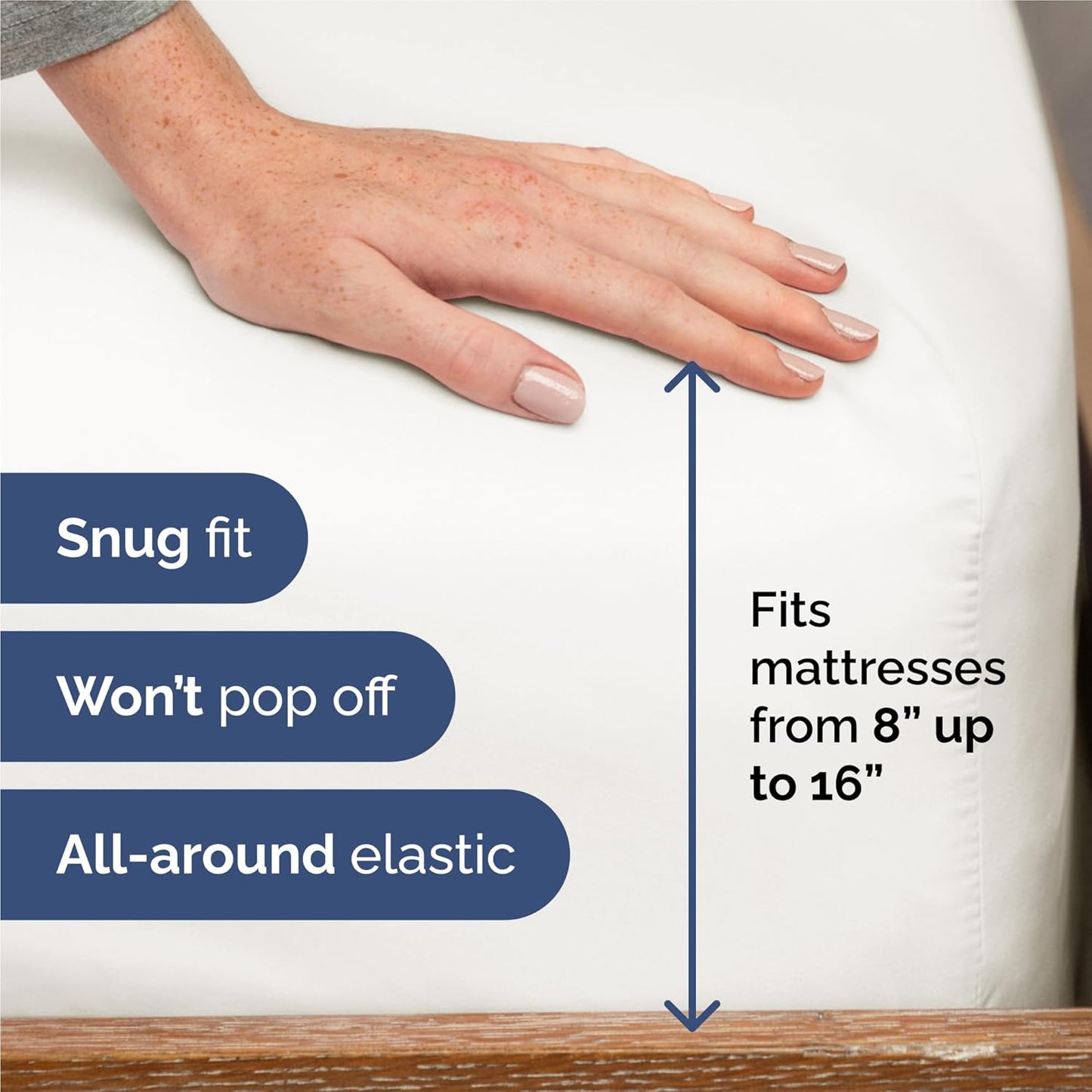 Split King Size 5 Piece Sheet Set - Comfy Breathable & Cooling Bed Sheets Set - Hotel Luxury Bedding for Women, Men, Kids, Teens, Boys & Girls - Deep Pockets & Wrinkle Free - Oeko-Tex - Antique White