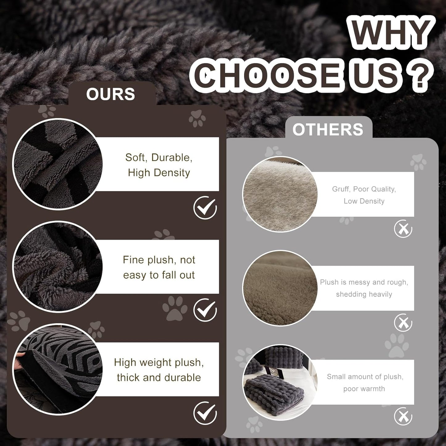 HANDONTIME Dark Grey Sofa Cushion Covers Boho Couch Sofa Covers Short Plush Couch Cover for Sofa Shu Velveteen Couch Sofa Slipcover for Pets Black Geometric Sofa Cover Washable Warm Soft, 71" X150"