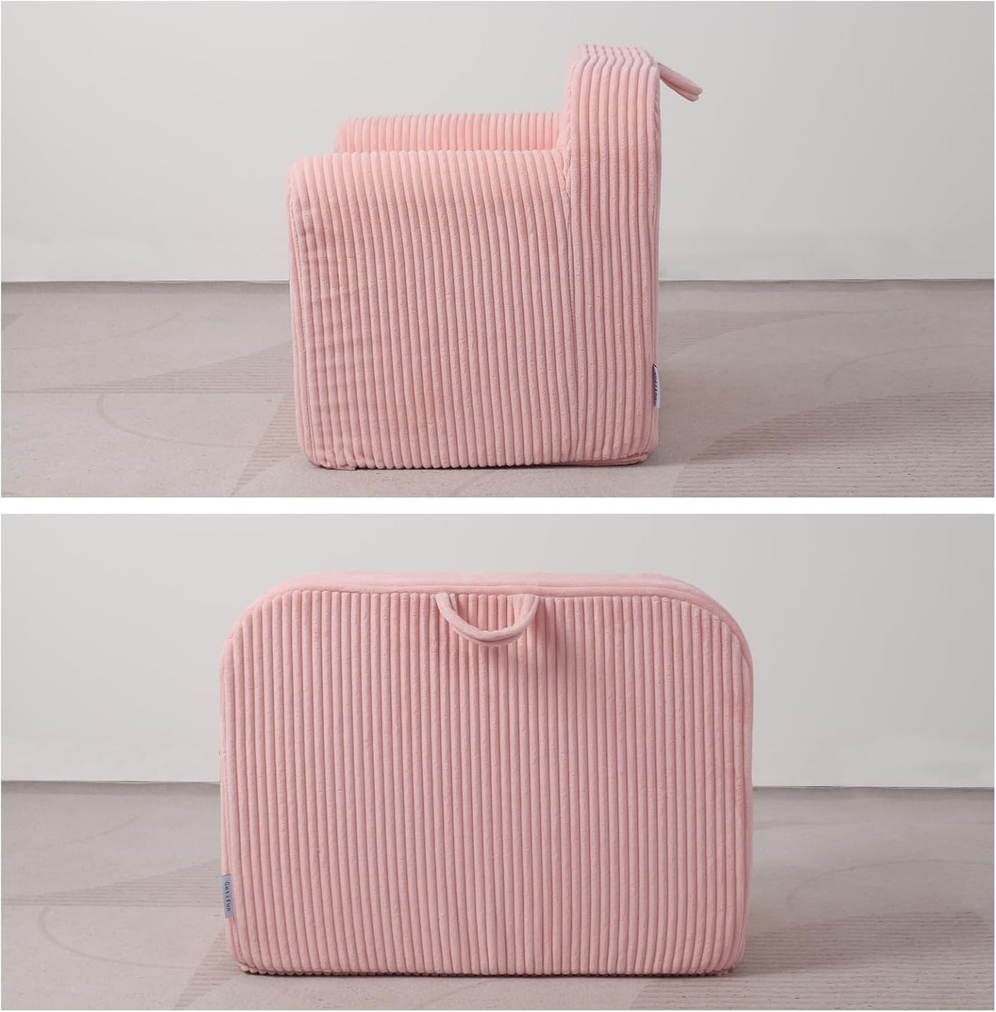 Getifun Foam Kids Sofa, Kids Armchair with Carrying Handle, Comfy Toddler Sofa Couch,Soft Toddler Armchair for Boys and Girls (Pink)