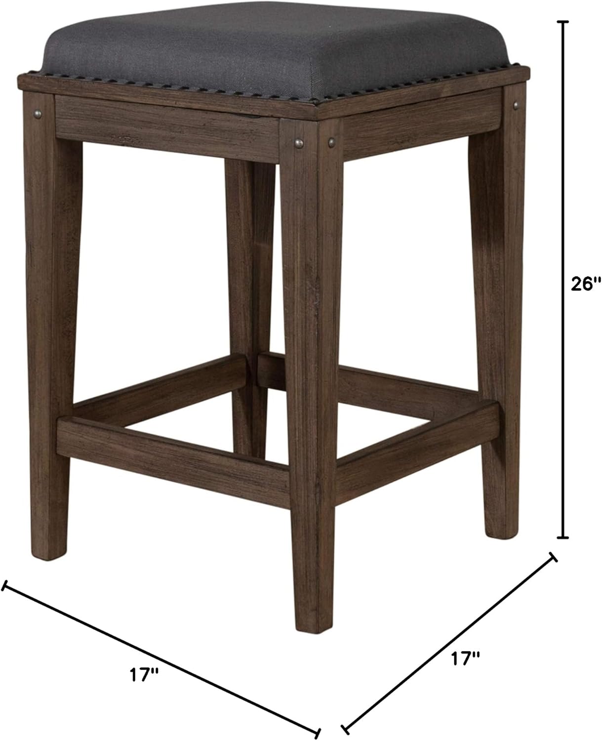 Liberty Furniture Industries Sonoma Road Console Stool, W17 x D17 x H26, Light Brown