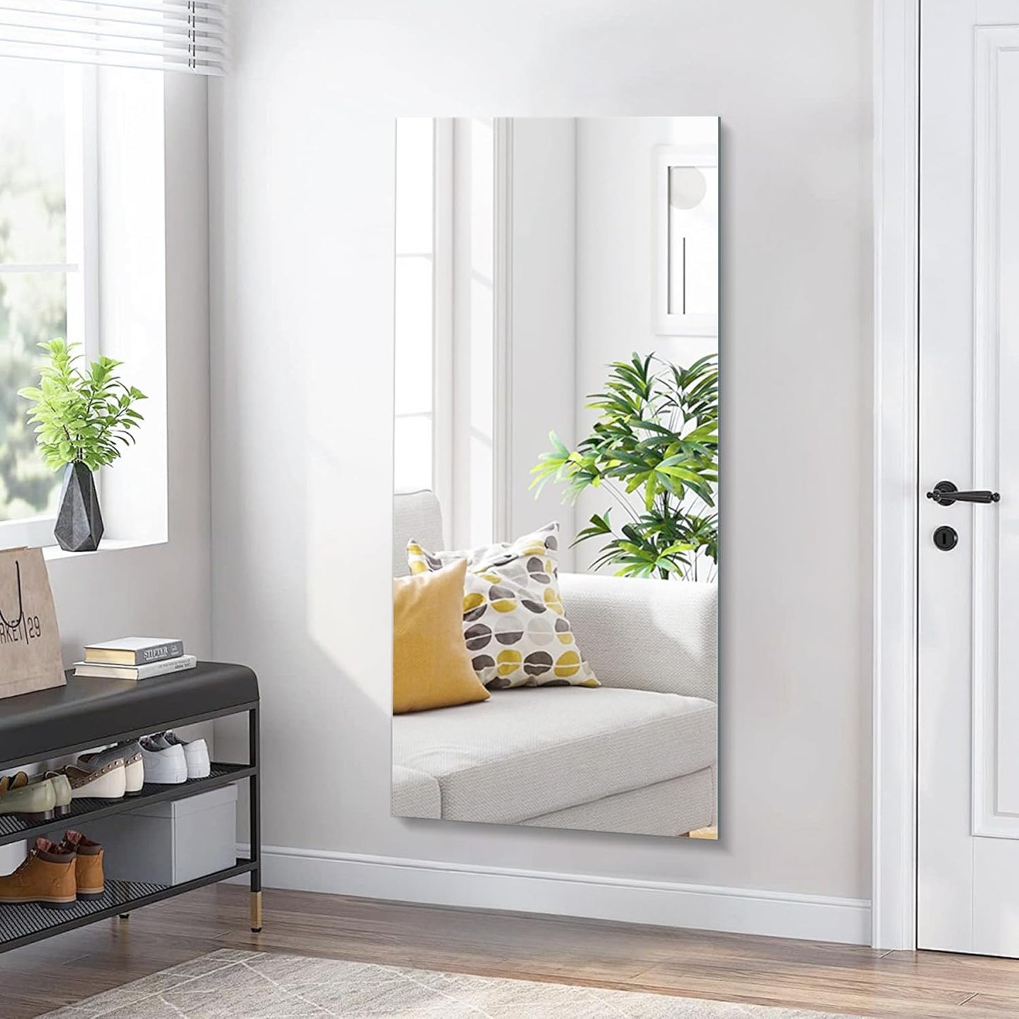 KOCUUY Large Frameless Mirror,60x30 Inch Rectangle Bathroom Vanity Mirror for Over Sink, Upgraded Shatterproof Unframed Design for Bedroom, Living Room, Entryway