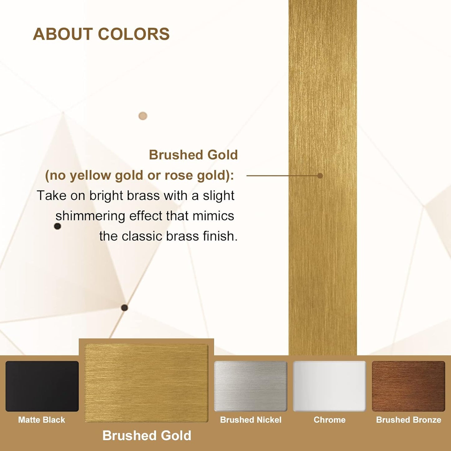 ANDY STAR Gold Bathroom Mirrors for Over Sink, 36x40 Inch Brushed Gold Wall Mirror, Rectangular Metal Framed Vanity Mirror -Modern Clean Design with Superior Stainless Steel Frame