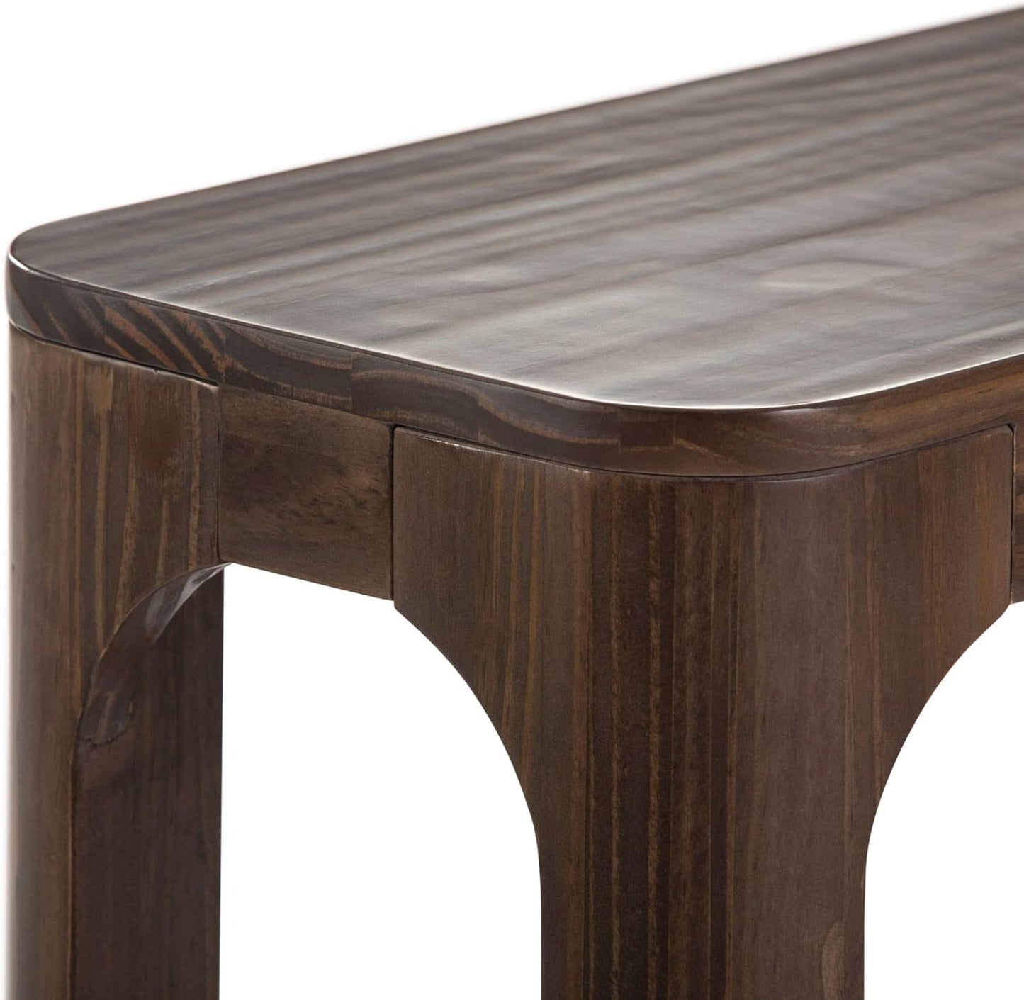 Plank+Beam Forma Console Table, 46 Inch, Solid Wood Sofa Table, Entryway Table for Hallway, Narrow Behind The Couch Table, Console Tables for Entryway, Living Room, Foyer, Easy Assembly, Walnut