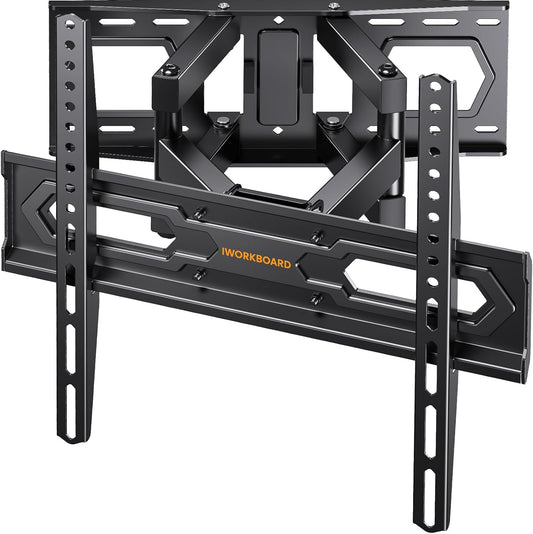 50 55 65 inch Full Motion TV Wall Mount for 32-70 inch TV Bracket, Dual articulating Arms Mount, Tilt Swivel Extension Level, Max VESA 400x400mm, 16" Studs, 110 lbs,Fit Most 40 43 50+ TVs