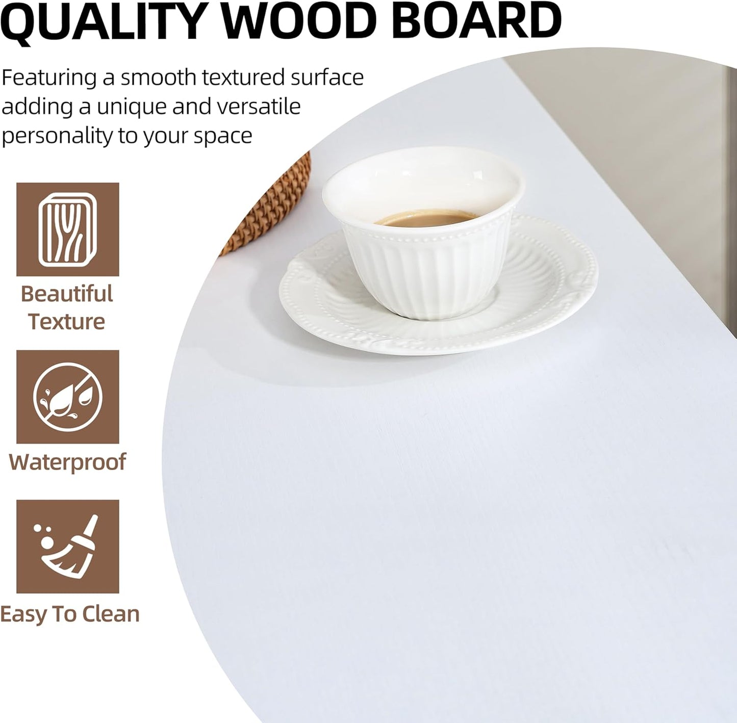 Finnhomy 47" Industrial Bar Table Set with 2 Stools - Counter Height Dining & Pub Table for Small Spaces, Kitchen, Apartment, Breakfast Nook - Metal & Wood, Space-Saving Furniture - White