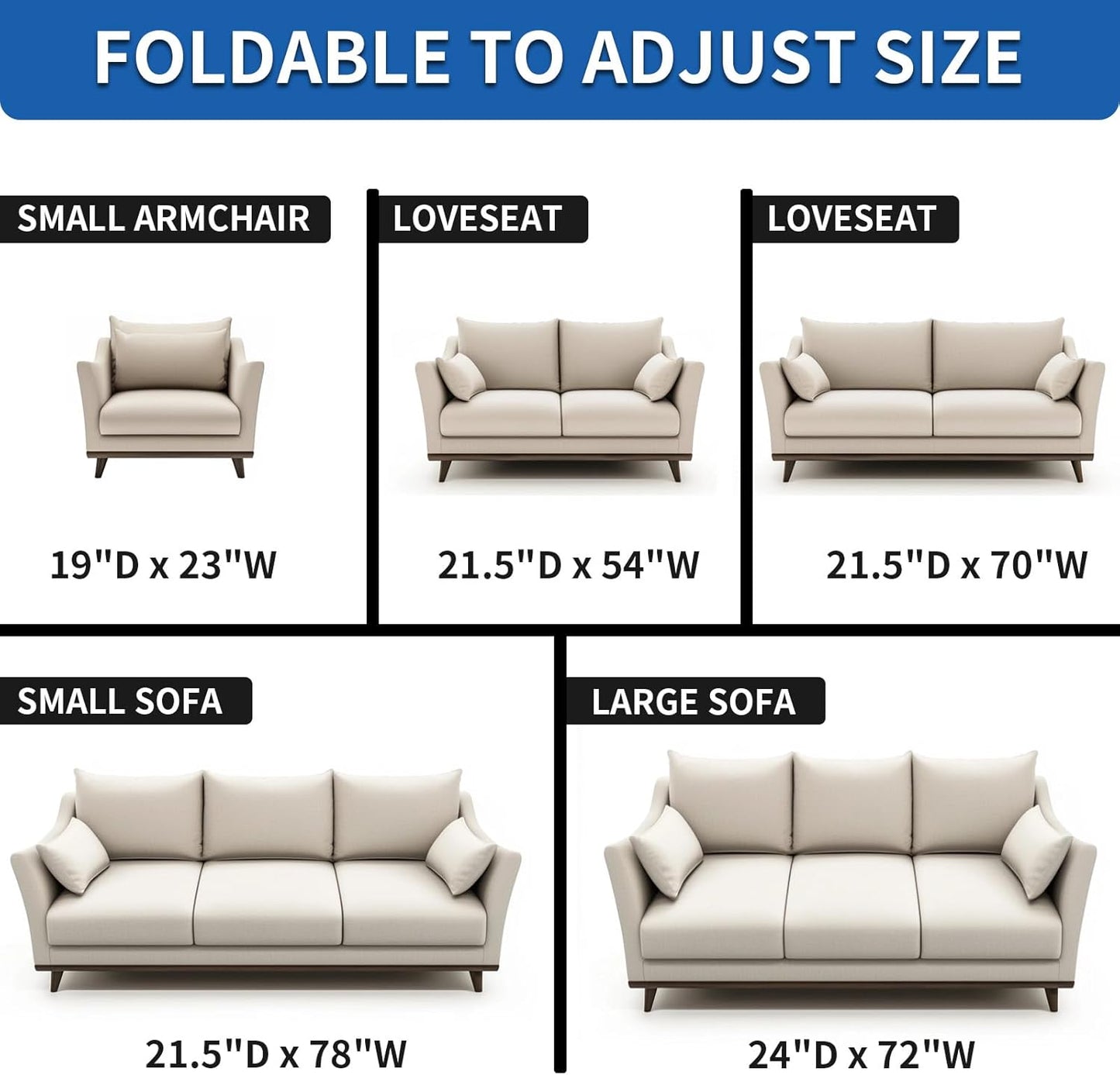 Heavy Duty Sofa Cushion Support Board for Fixing Sagging Sofas, 21.5" x 70" Laminated Wood Sofa Cushion Support Board, Double Sided Non-Slip Deep Support and Protect Sofa Cushions