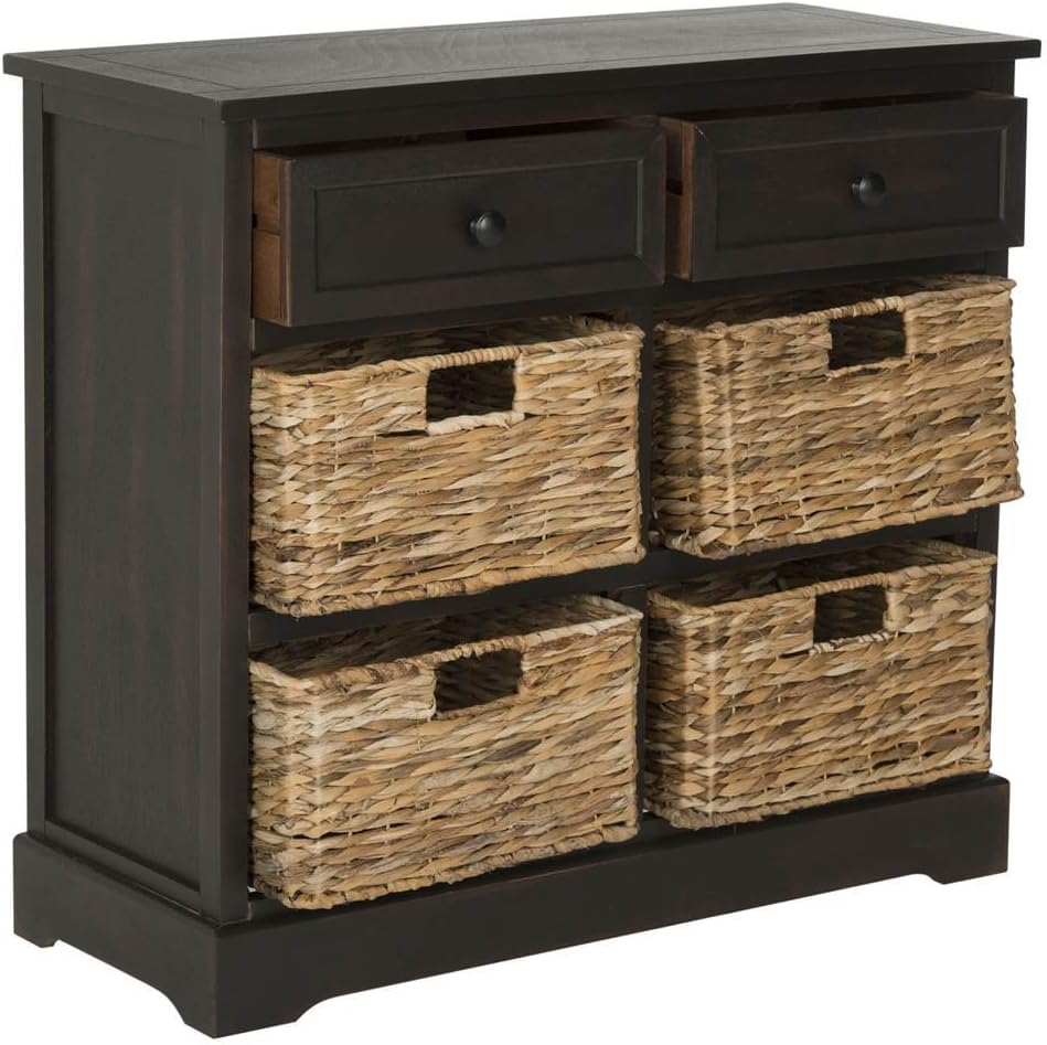 SAFAVIEH American Homes Collection Herman Brown Wicker Basket Storage Unit