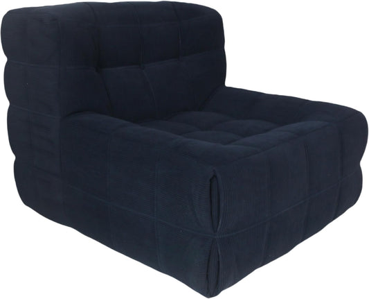 Bean Bag Chair - Memory Foam Bean Bag Chair for Adults, Comfy High-Resilience Single Sofa, Small Space Floor Chair, Chaise Lounge for Living Room, Bedroom (Dark Blue, Square)