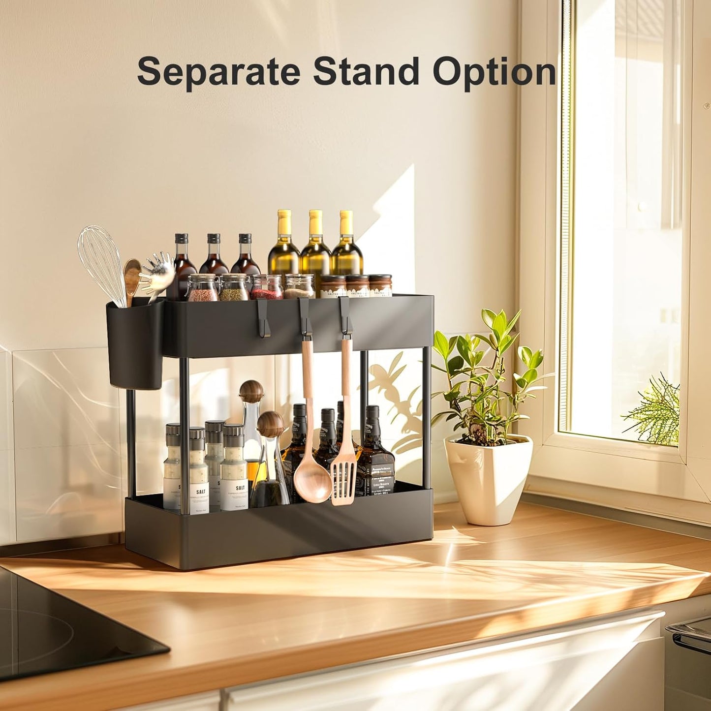 Pipishell Slim Storage Cart with Wheels - Bathroom Cart Organizer Storage, 4Tier Rolling Carts for Bathroom, Laundry Room, Kitchen, Narrow Space, Black PIUC05