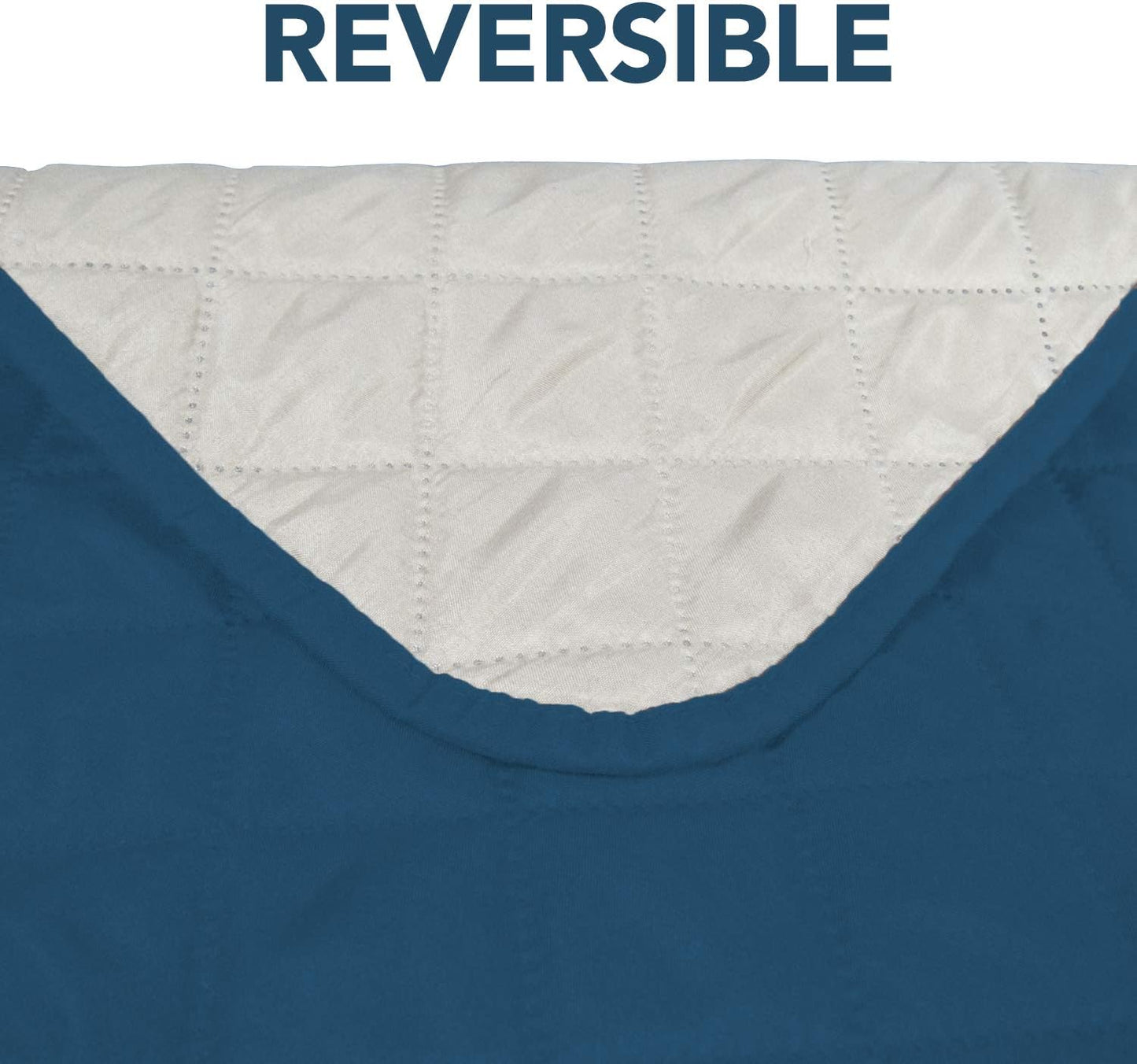 PureFit Reversible Sofa Couch Cover Water Resistant Couch Covers for 3 Cushion, Washable Furniture Cover with Non-Slip Foam and Adjustable Strap for Dogs, Pets (Sofa, Peacock Blue/Ivory)