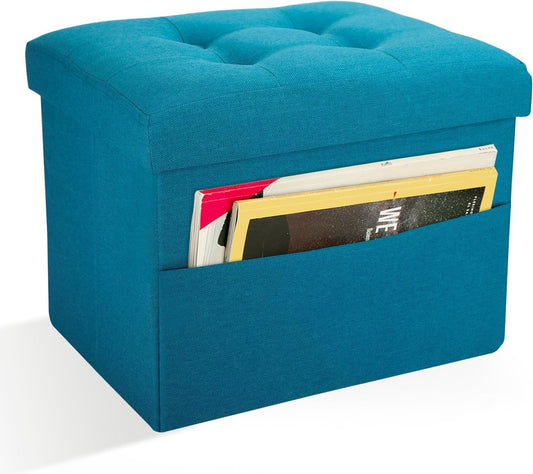 Ottoman Storage Ottoman Foot Rest Stool Foldable Bench with Storage Student Dormitory Bedroom and Entryway Storage 17 X 13 X 13
