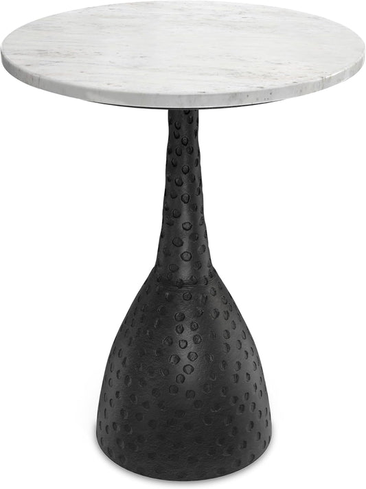 SIMPLIHOME Myles Contemporary Modern 16 inch Wide Metal Side Table in Black for the Living Room and Bedroom