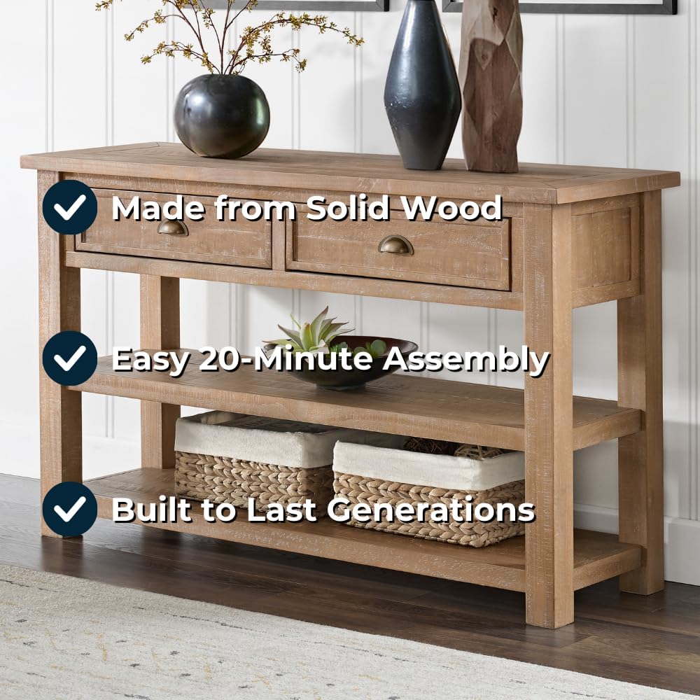 Martin Svensson Home Monterey Sofa Console Table, Driftwood